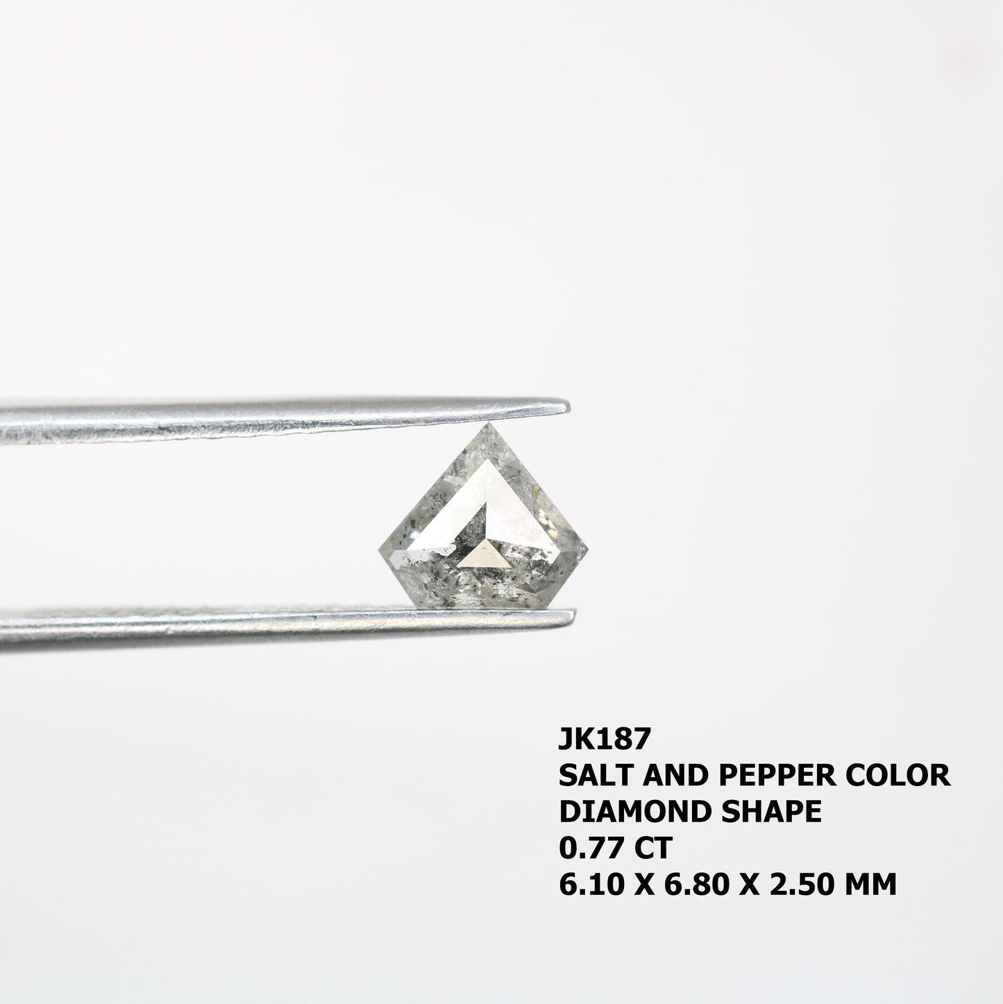 0.77 CT Salt and Pepper Natural Loose Diamond, Pentagon Cut For handmade necklace pendant, diamond bracelet Wedding & Engagement Gold Ring