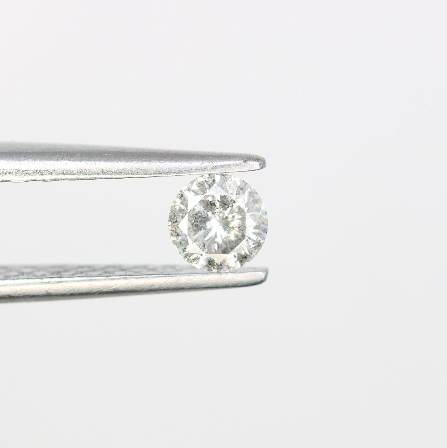 0.19 CT Natural Salt and Pepper Diamond - Round Brilliant Cut - Unique Design For Ring, Earring, Necklace Jewellery Making Diamonds