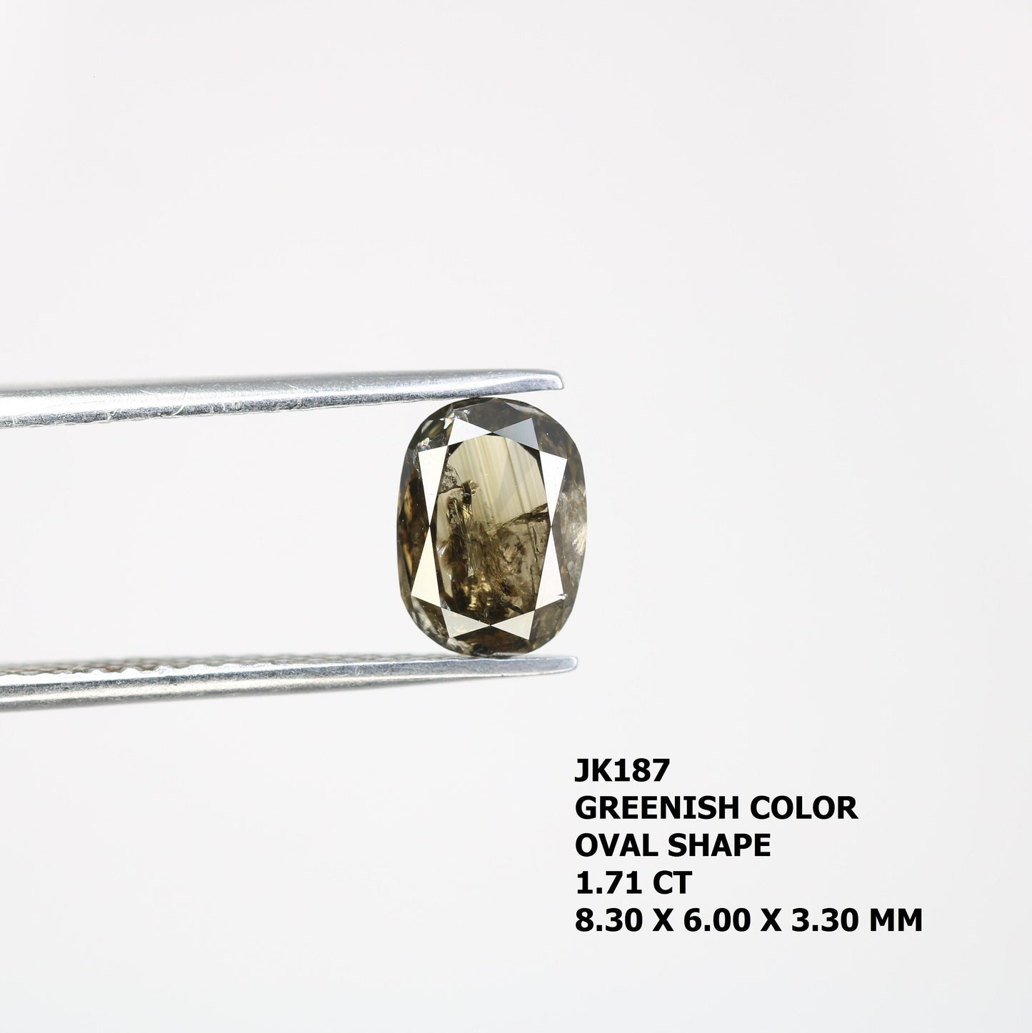 1.71 CT Dark Green Oval Shape Diamond - Perfect for Engagement Ring & Stunning Gold Ring Jewelry for Unique Style