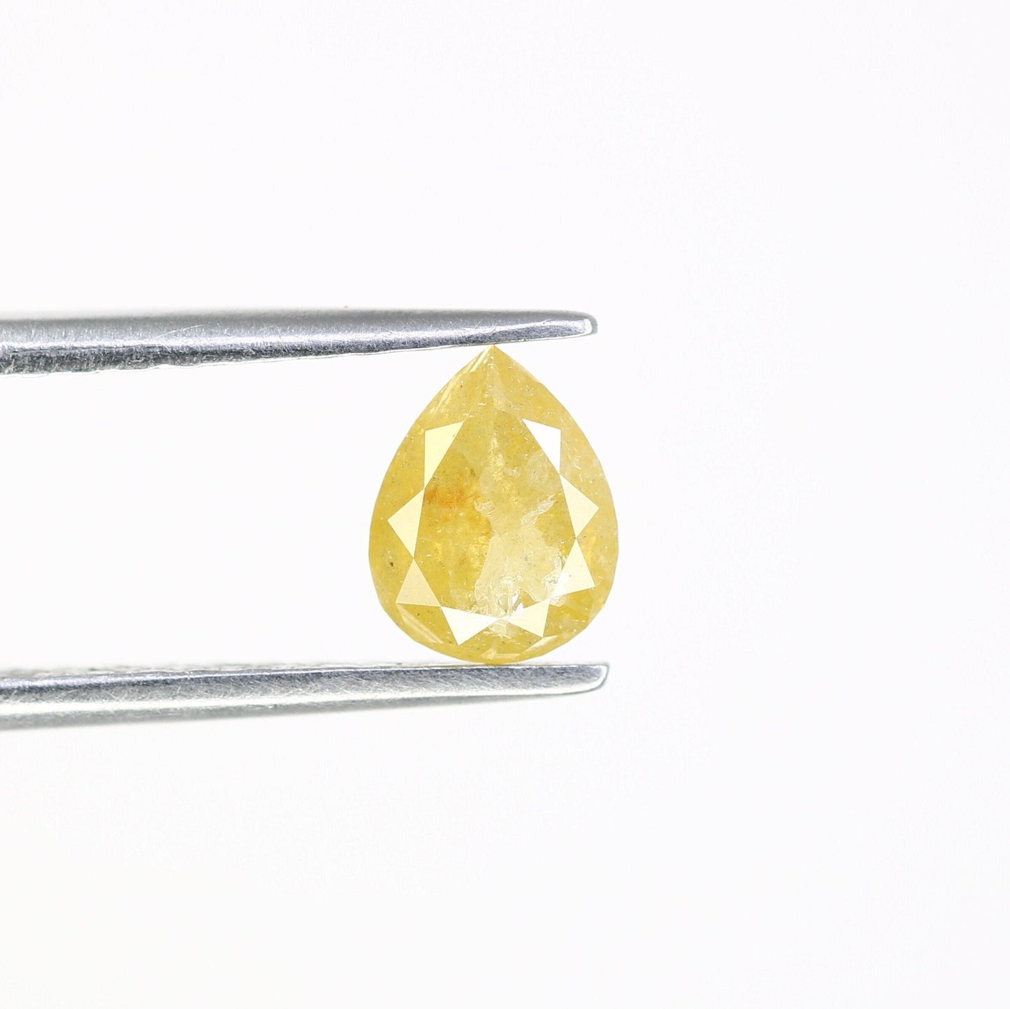 Loose Yellow Rose Cut Pear Rustic Diamond | Unique Gold Ring | Natural Diamond Jewelry