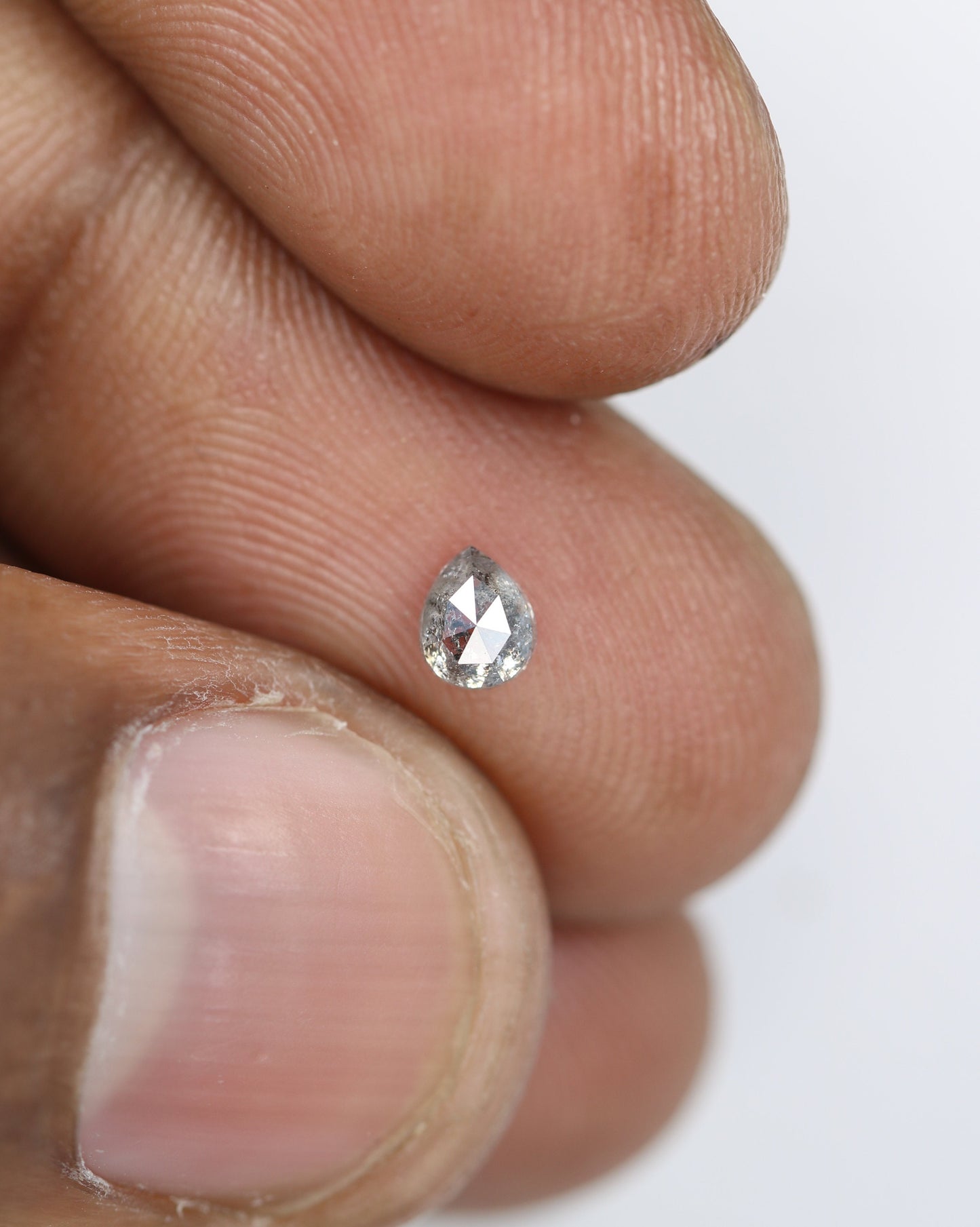 0.35 CT Pear Shape Diamond For Salt and Pepper Engagement RingFor Gold Ring Diamonds