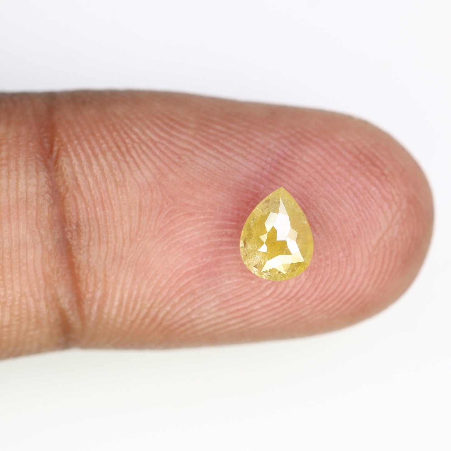 Loose Yellow Rose Cut Pear Rustic Diamond | Unique Gold Ring | Natural Diamond Jewelry