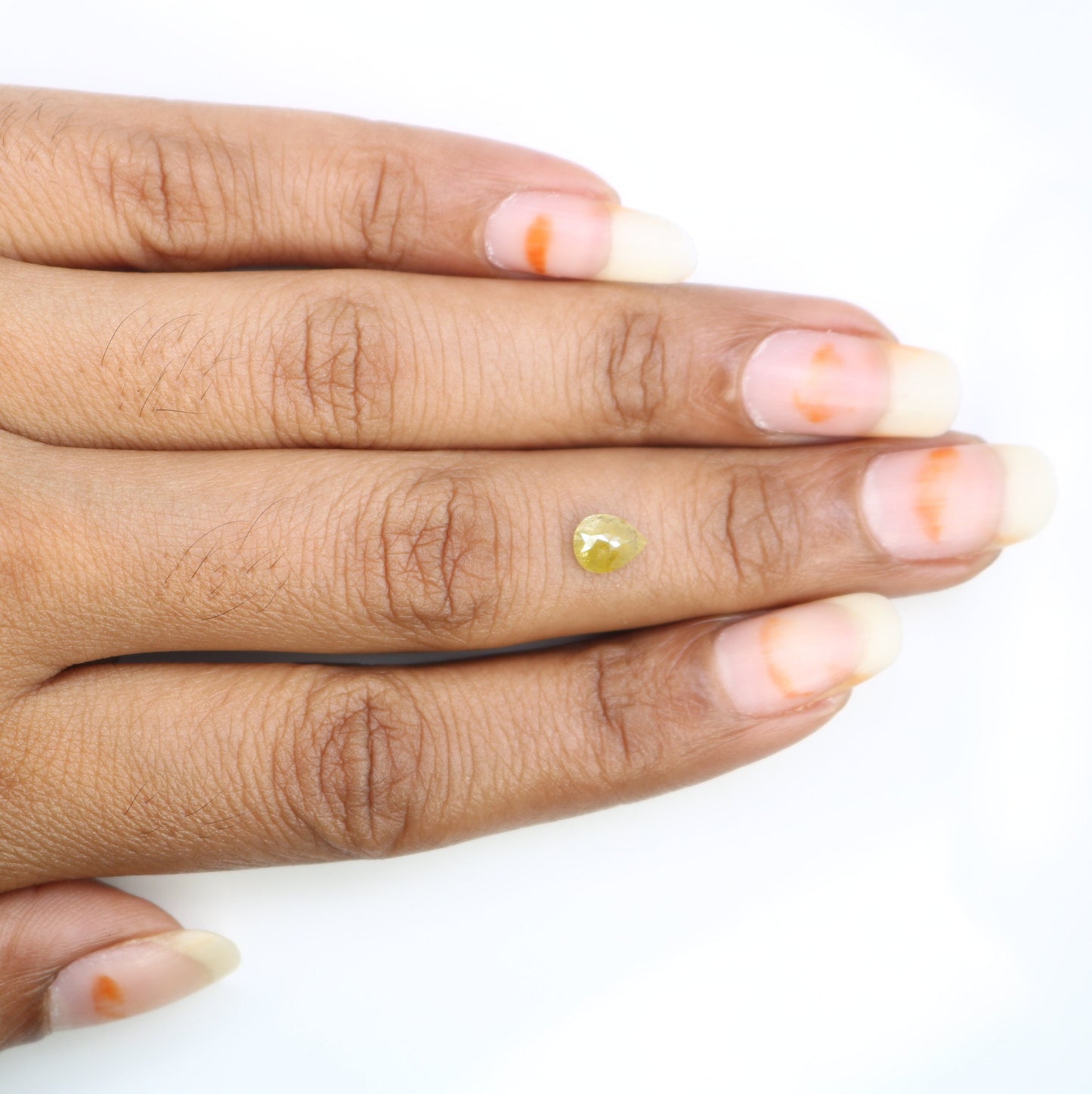 Loose Yellow Rose Cut Pear Rustic Diamond | Unique Gold Ring | Natural Diamond Jewelry