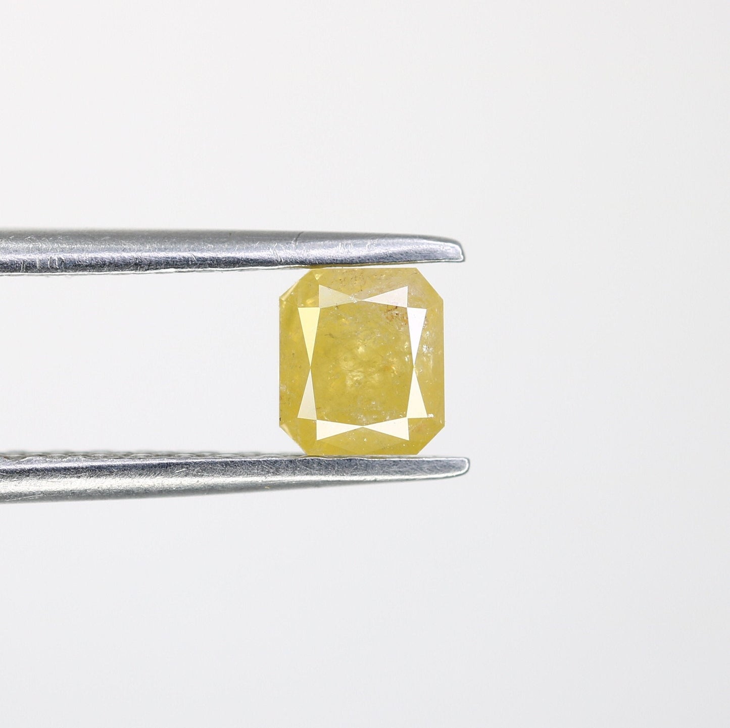 0.61 CT Fancy Yellow Salt and Pepper Emerald Shape Diamond - Natural Loose Emerald Cut Diamond - Ideal for Emerald Engagement Ring