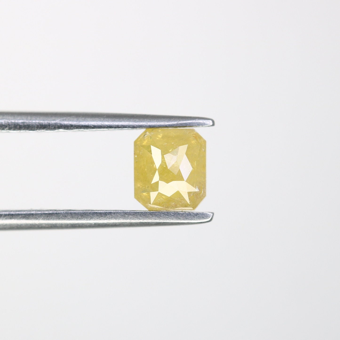 0.61 CT Fancy Yellow Salt and Pepper Emerald Shape Diamond - Natural Loose Emerald Cut Diamond - Ideal for Emerald Engagement Ring