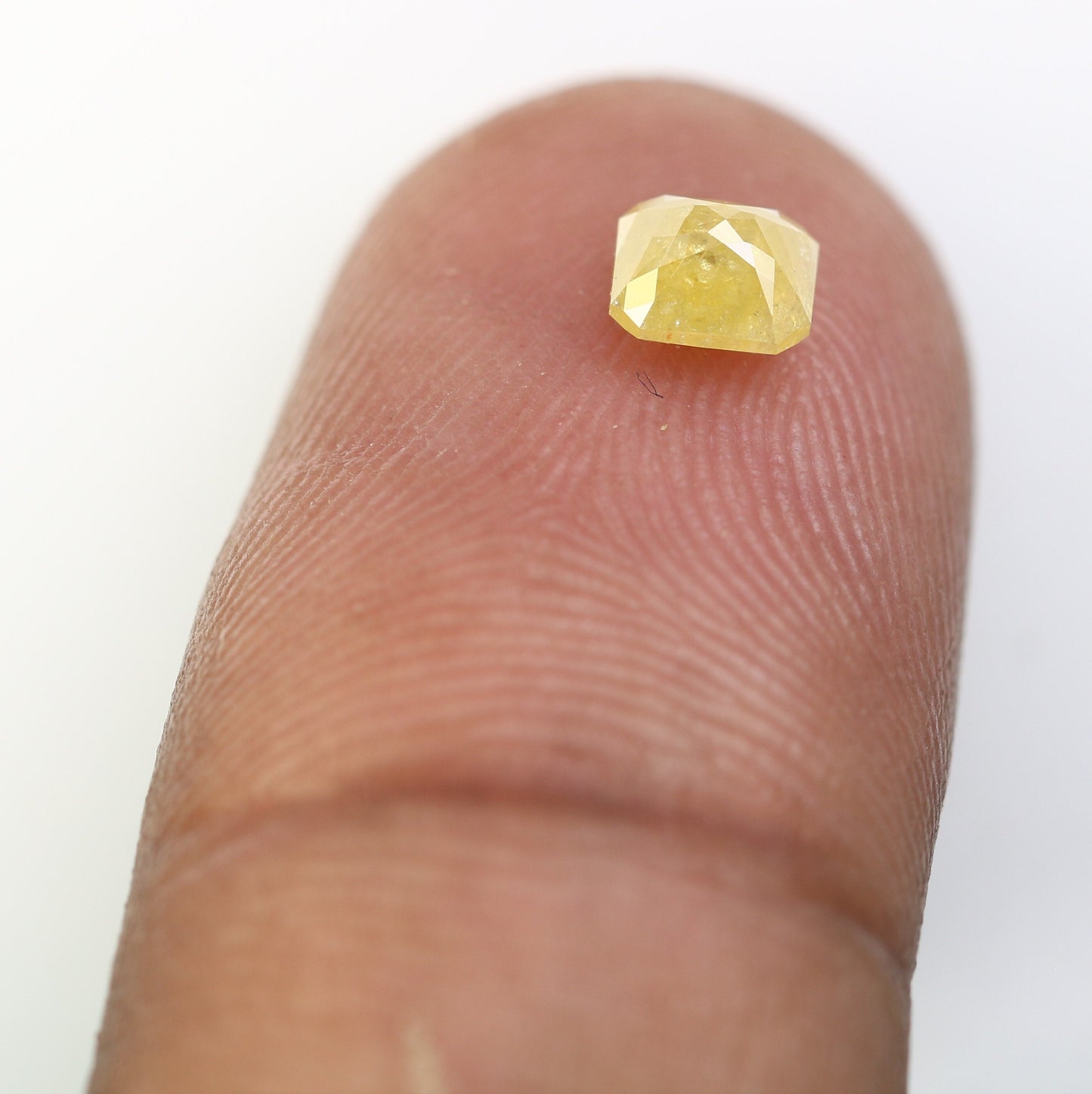 0.61 CT Fancy Yellow Salt and Pepper Emerald Shape Diamond - Natural Loose Emerald Cut Diamond - Ideal for Emerald Engagement Ring