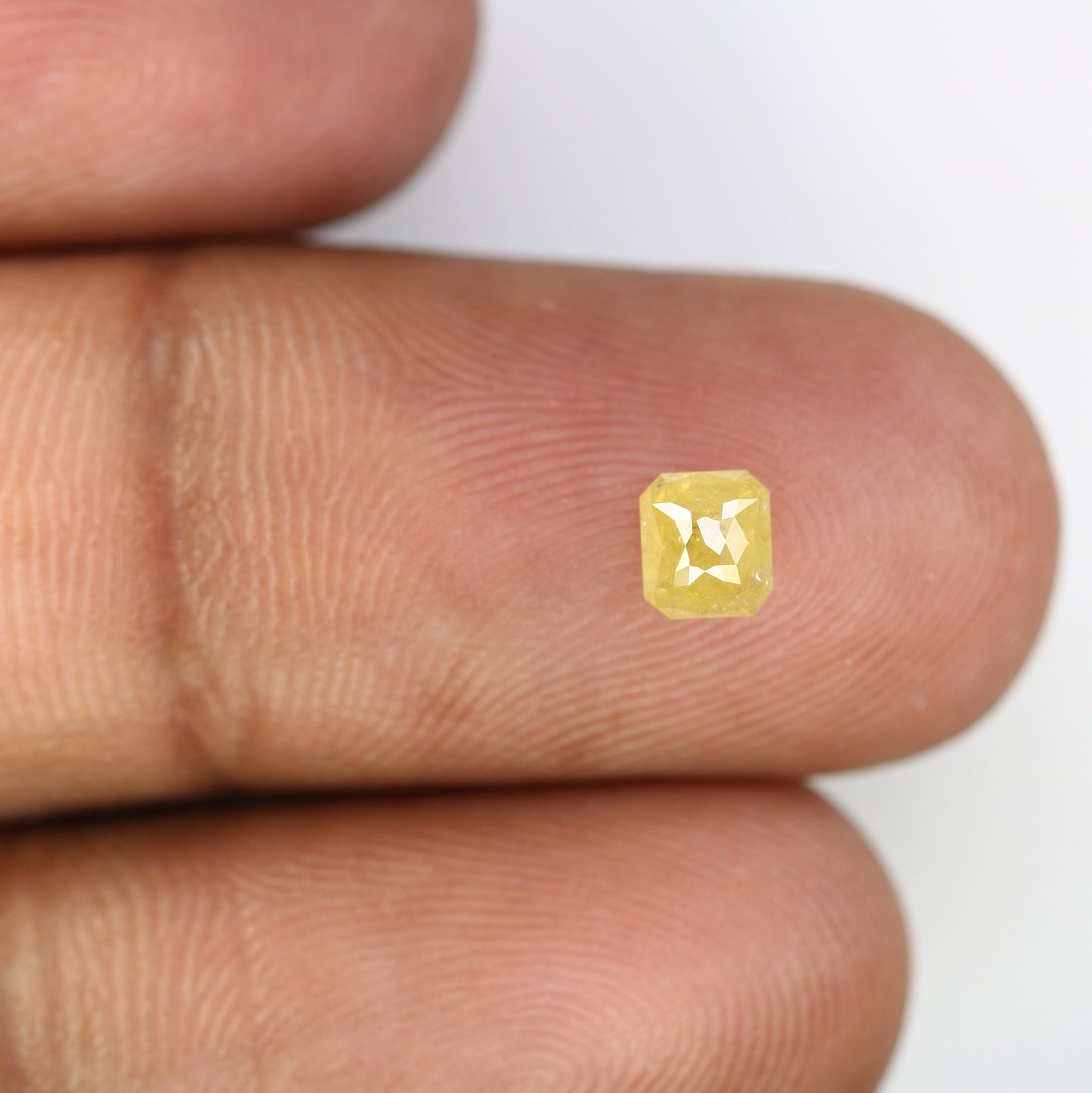 0.61 CT Fancy Yellow Salt and Pepper Emerald Shape Diamond - Natural Loose Emerald Cut Diamond - Ideal for Emerald Engagement Ring