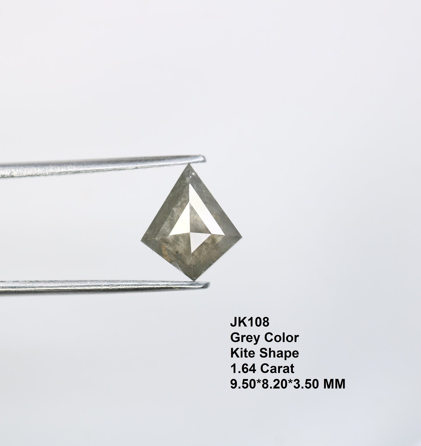1.64 CT Grey Kite shape Natural Loose Diamond -Kite Shape Salt and Pepper Diamond - For Salt Pepper Diamond Ring - Sale Offer- Unique Gift