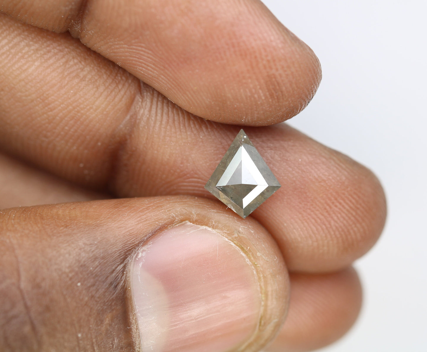1.64 CT Grey Kite shape Natural Loose Diamond -Kite Shape Salt and Pepper Diamond - For Salt Pepper Diamond Ring - Sale Offer- Unique Gift