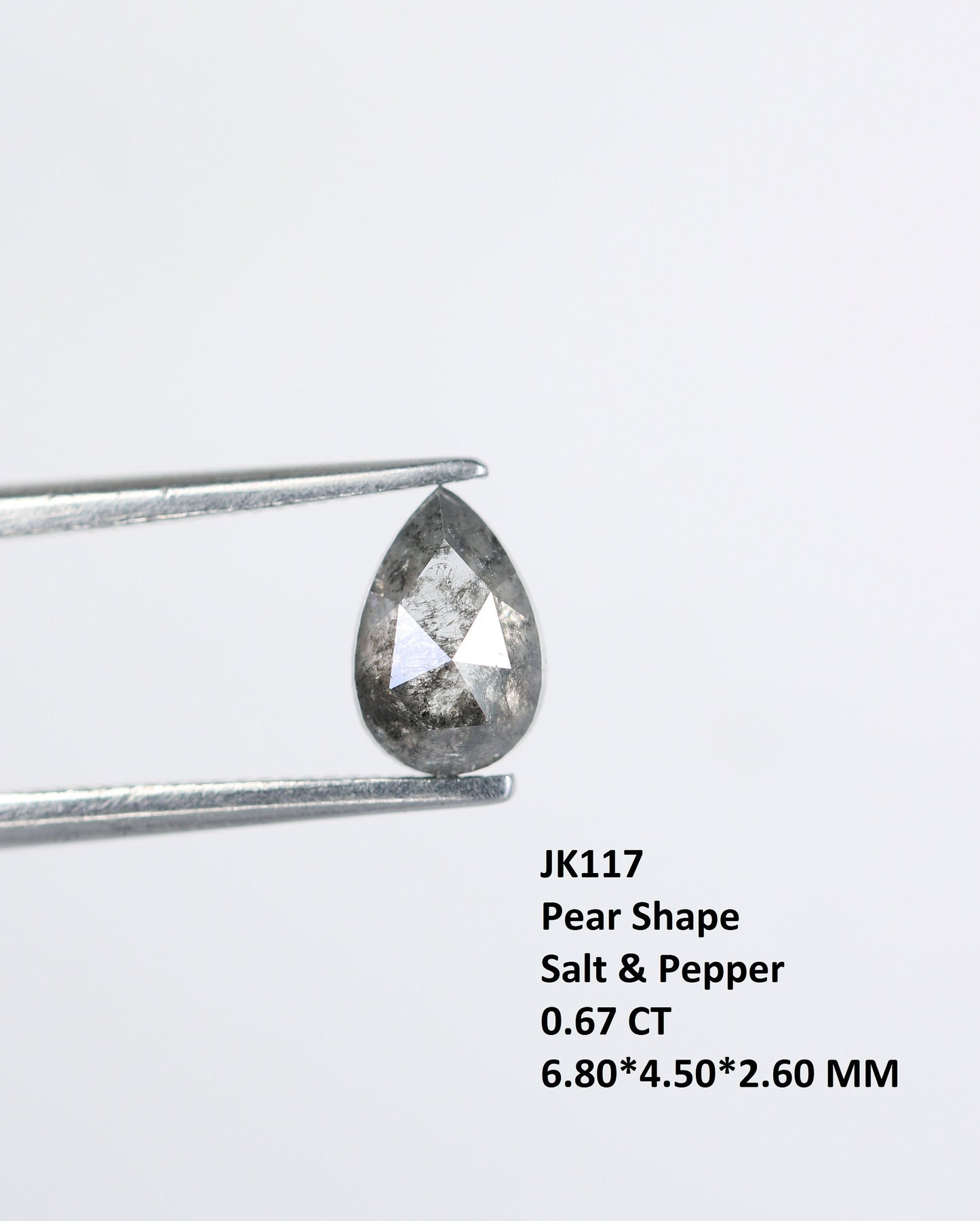 Loose Pear Shape Salt and Pepper Diamond | Unique Gold Ring | Natural Diamond Jewelry
