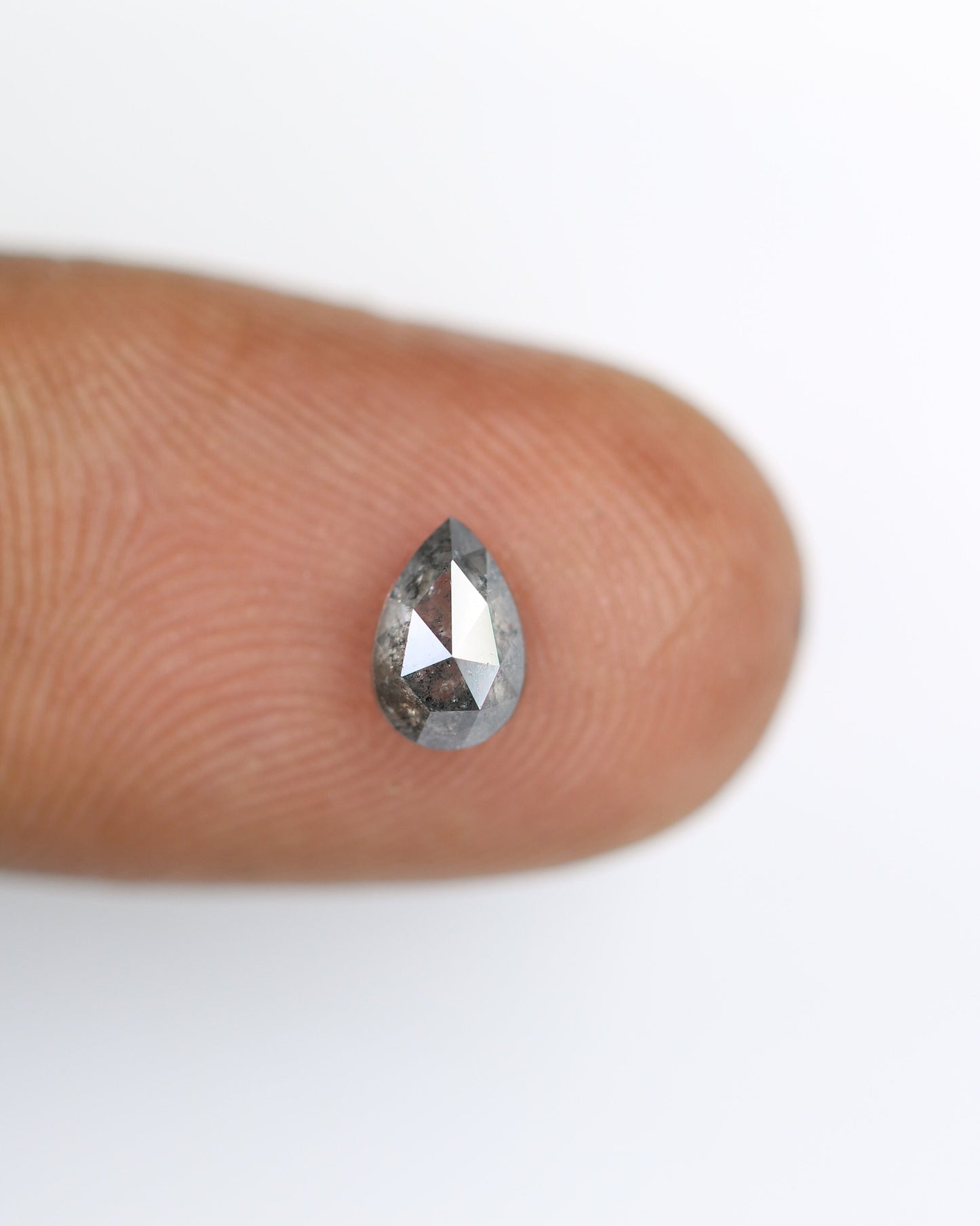 Loose Pear Shape Salt and Pepper Diamond | Unique Gold Ring | Natural Diamond Jewelry