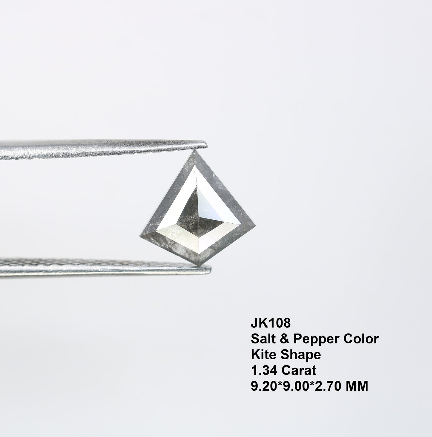 1.34 CT Kite shape Natural Loose Diamond -Kite Shape Salt and Pepper Diamond - For Salt Pepper Diamond Ring - Sale Offer- Unique Gift