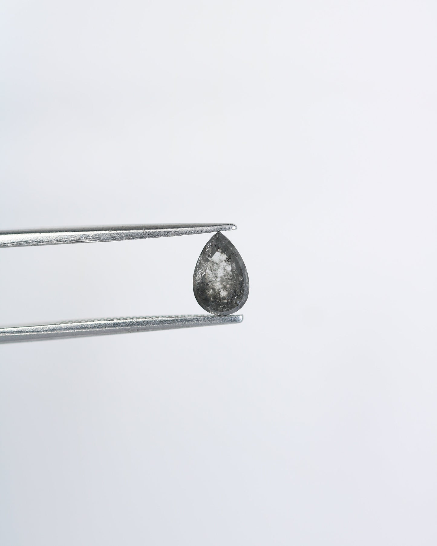 Loose Pear Shape Salt and Pepper Diamond | Unique Gold Ring | Natural Diamond Jewelry