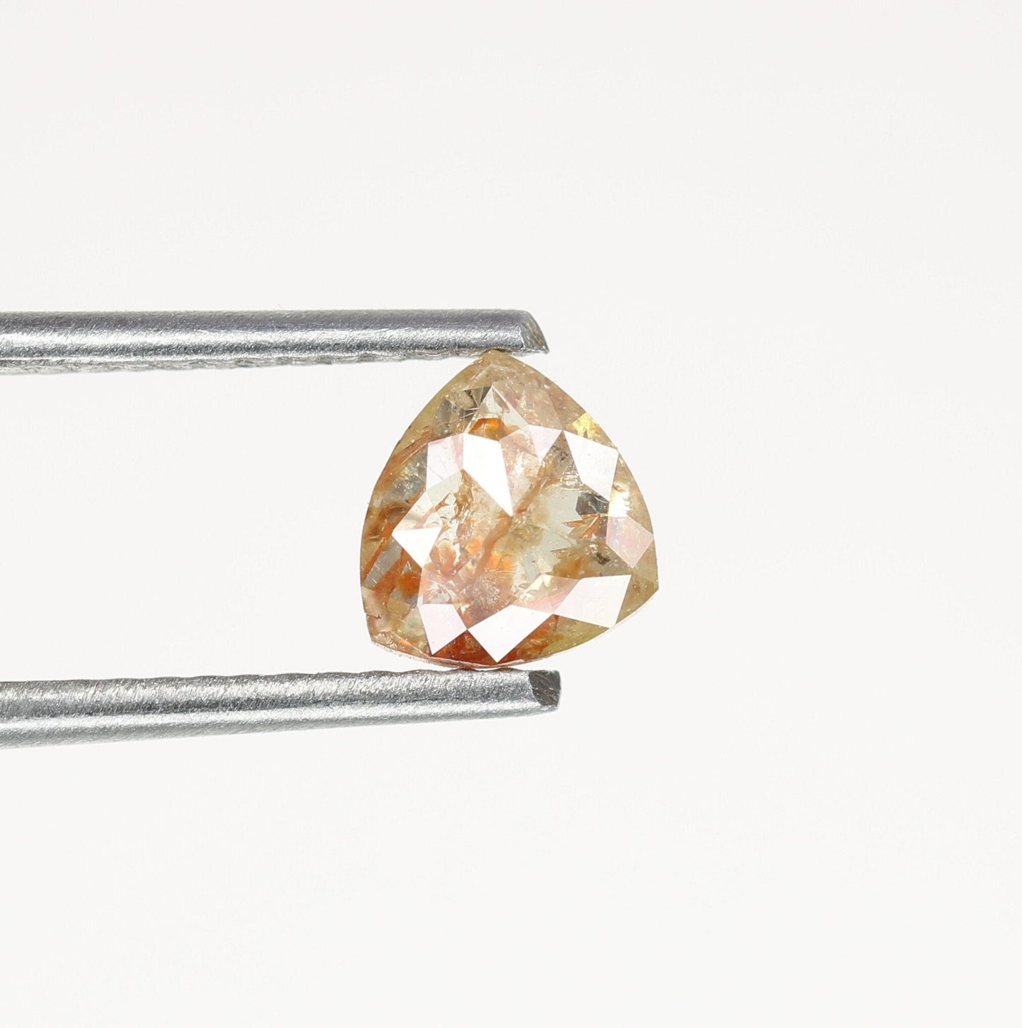 0.86 CT Beautiful Trillion Shape Fancy Natural Peach Diamond For Proposal Ring | Trillion Diamond Ring | Peach Trillion Diamond | Stone Ring