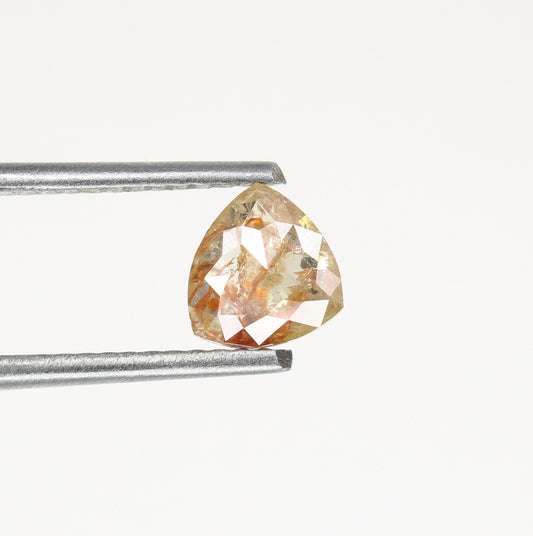 0.86 CT Beautiful Trillion Shape Fancy Natural Peach Diamond For Proposal Ring | Trillion Diamond Ring | Peach Trillion Diamond | Stone Ring