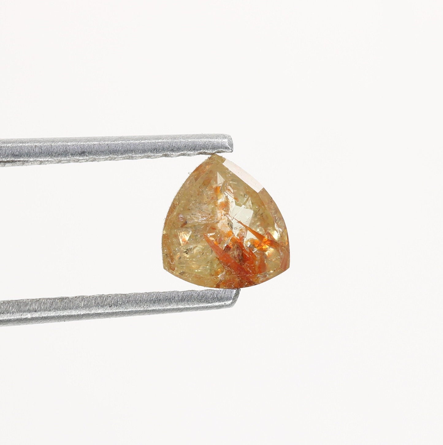 0.86 CT Beautiful Trillion Shape Fancy Natural Peach Diamond For Proposal Ring | Trillion Diamond Ring | Peach Trillion Diamond | Stone Ring