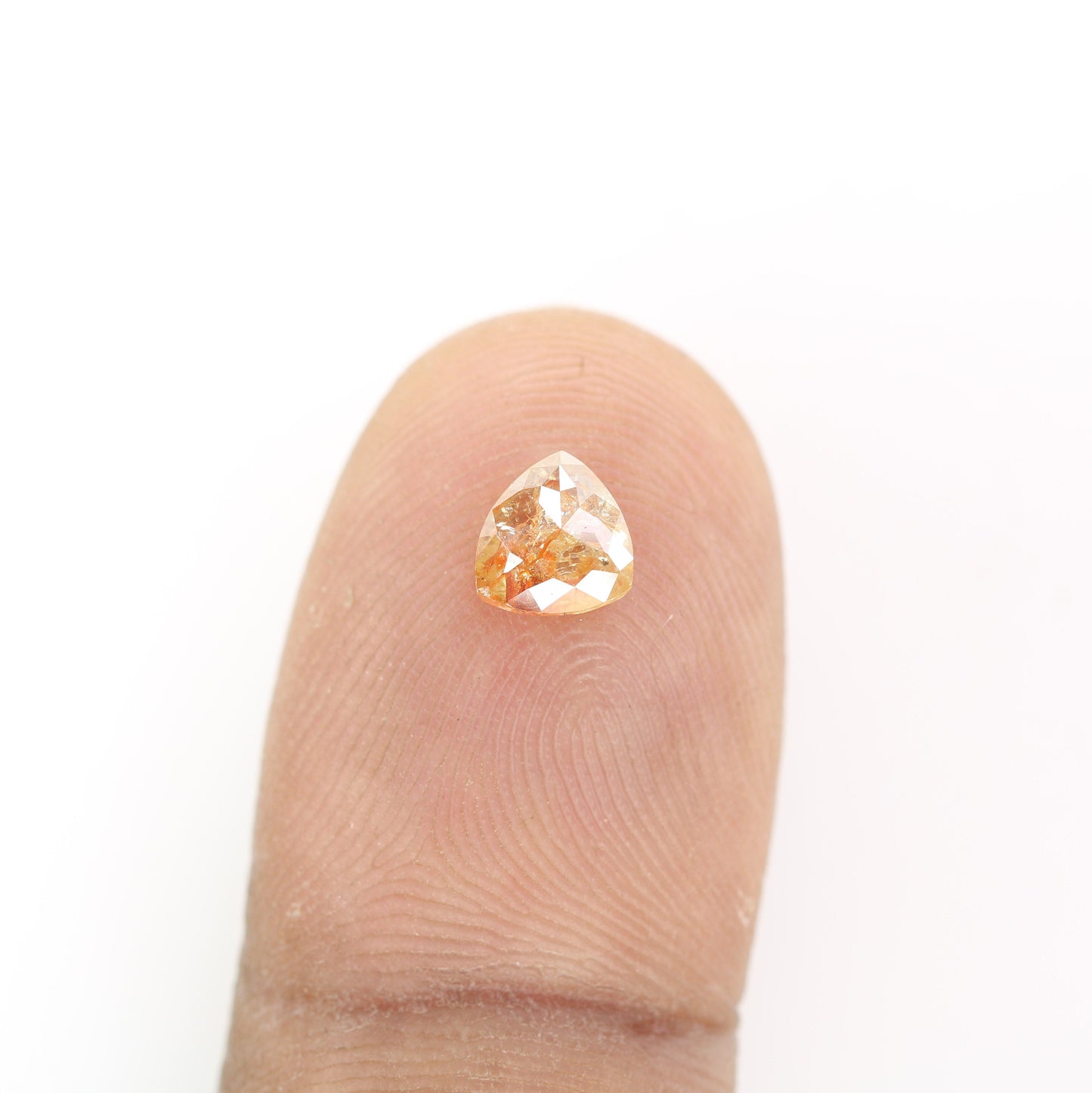 0.86 CT Beautiful Trillion Shape Fancy Natural Peach Diamond For Proposal Ring | Trillion Diamond Ring | Peach Trillion Diamond | Stone Ring