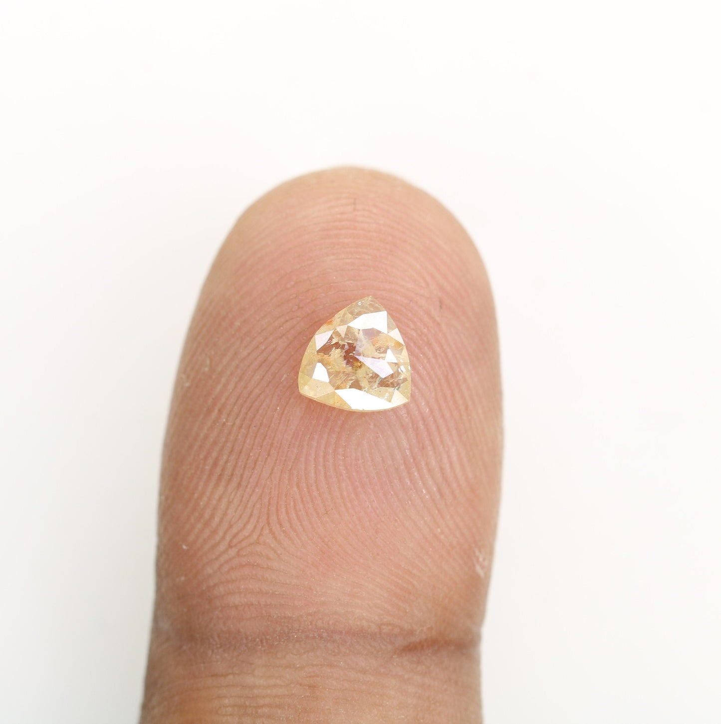 0.69 CT Natural Peach Beautiful Trillion Shape Diamond For Wedding Ring | Peach Trillion Stone | Trillion Diamond Ring | Peach Diamond Ring