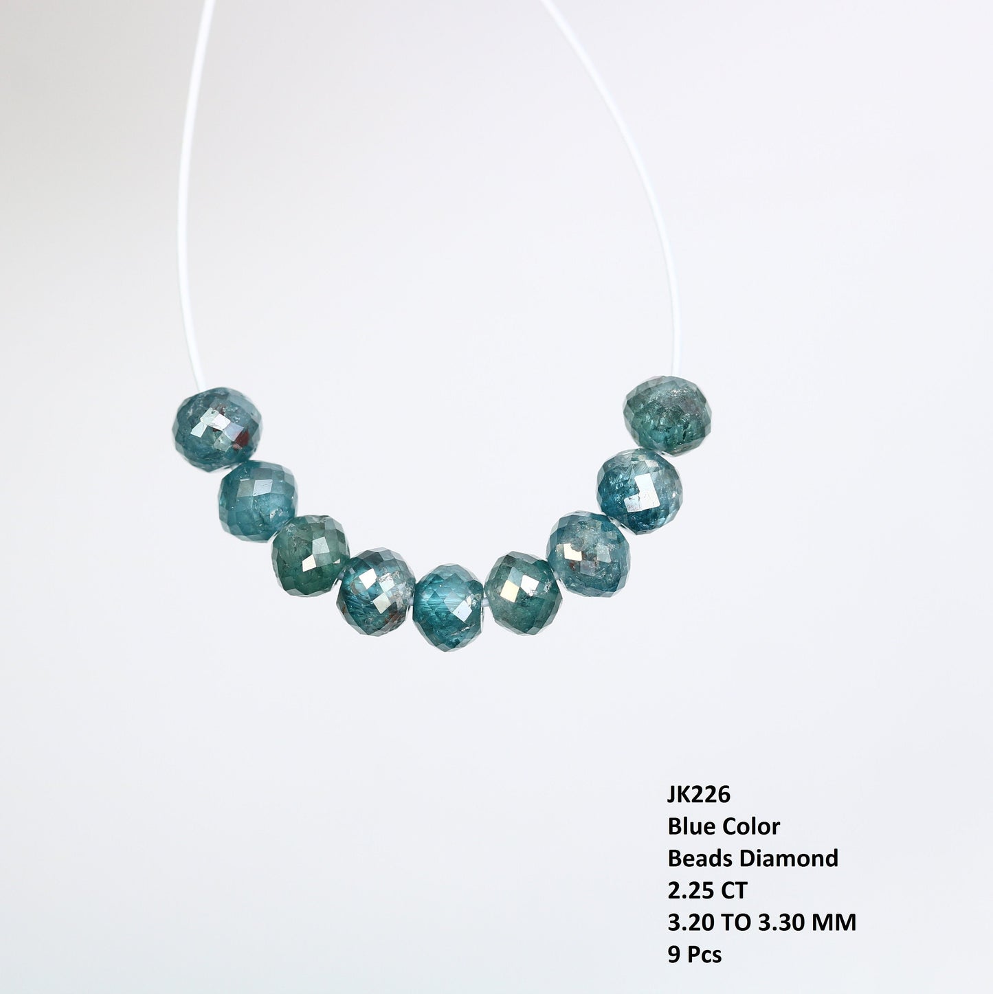Chic Blue Diamond Beads | AAA Quality Faceted Loose Gems for Retro & Crystal Necklaces | Handmade Jewelry Supplies | Unique DIY Craft Beads