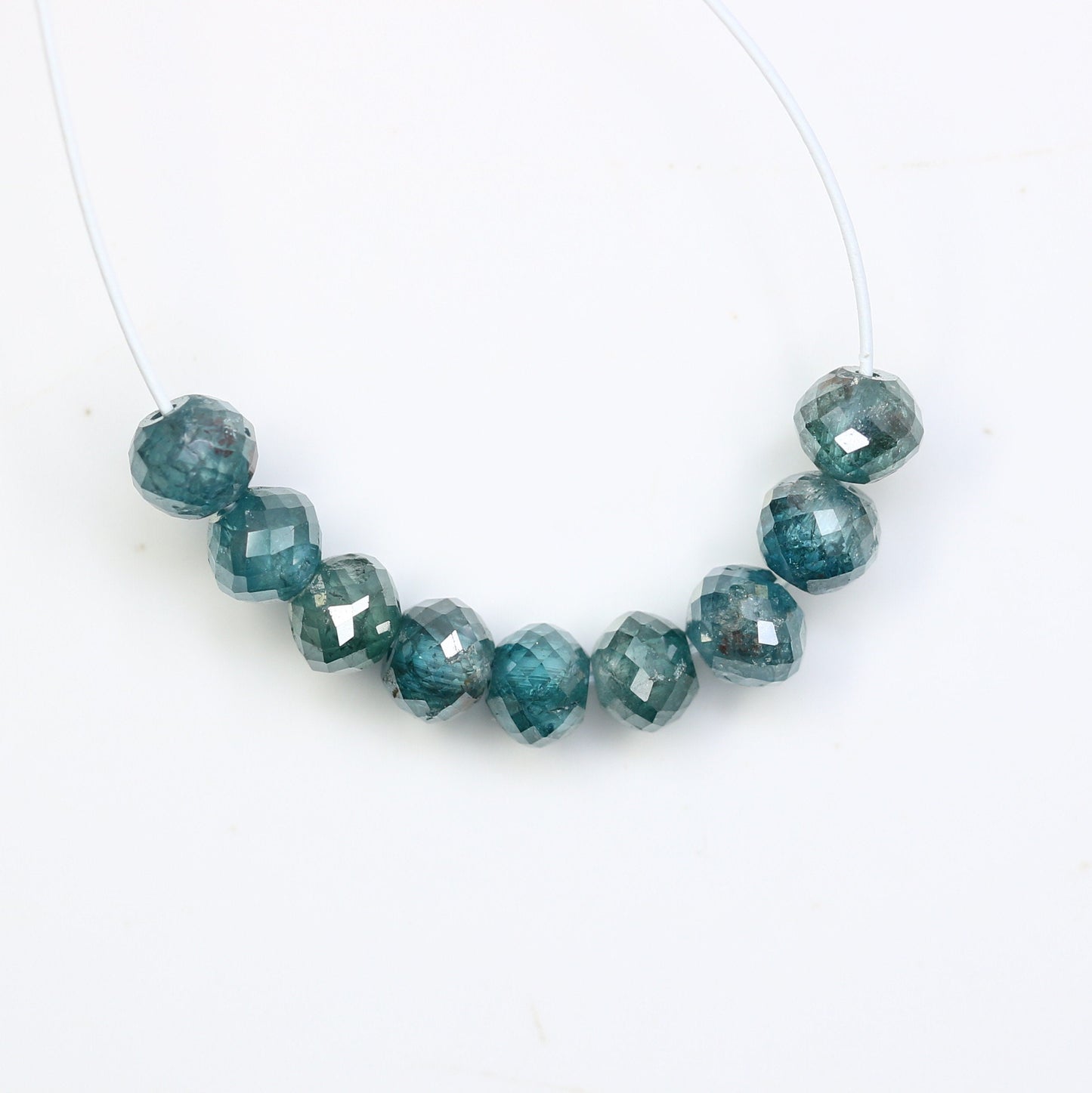 Chic Blue Diamond Beads | AAA Quality Faceted Loose Gems for Retro & Crystal Necklaces | Handmade Jewelry Supplies | Unique DIY Craft Beads