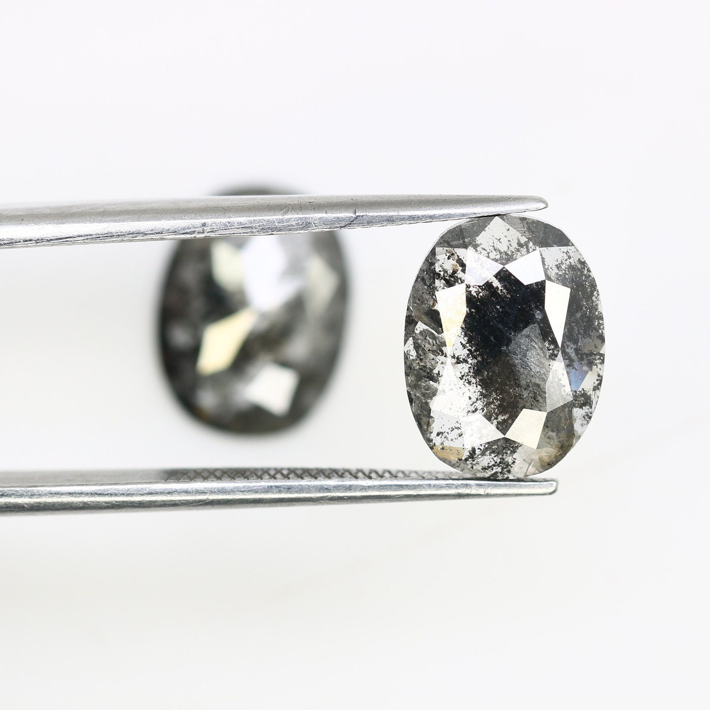 Oval Cut Loose Pair Salt and Pepper Diamond, Natural Loose Diamond, Fancy Diamond for Wedding Ring & Earring, jewelry gift for women