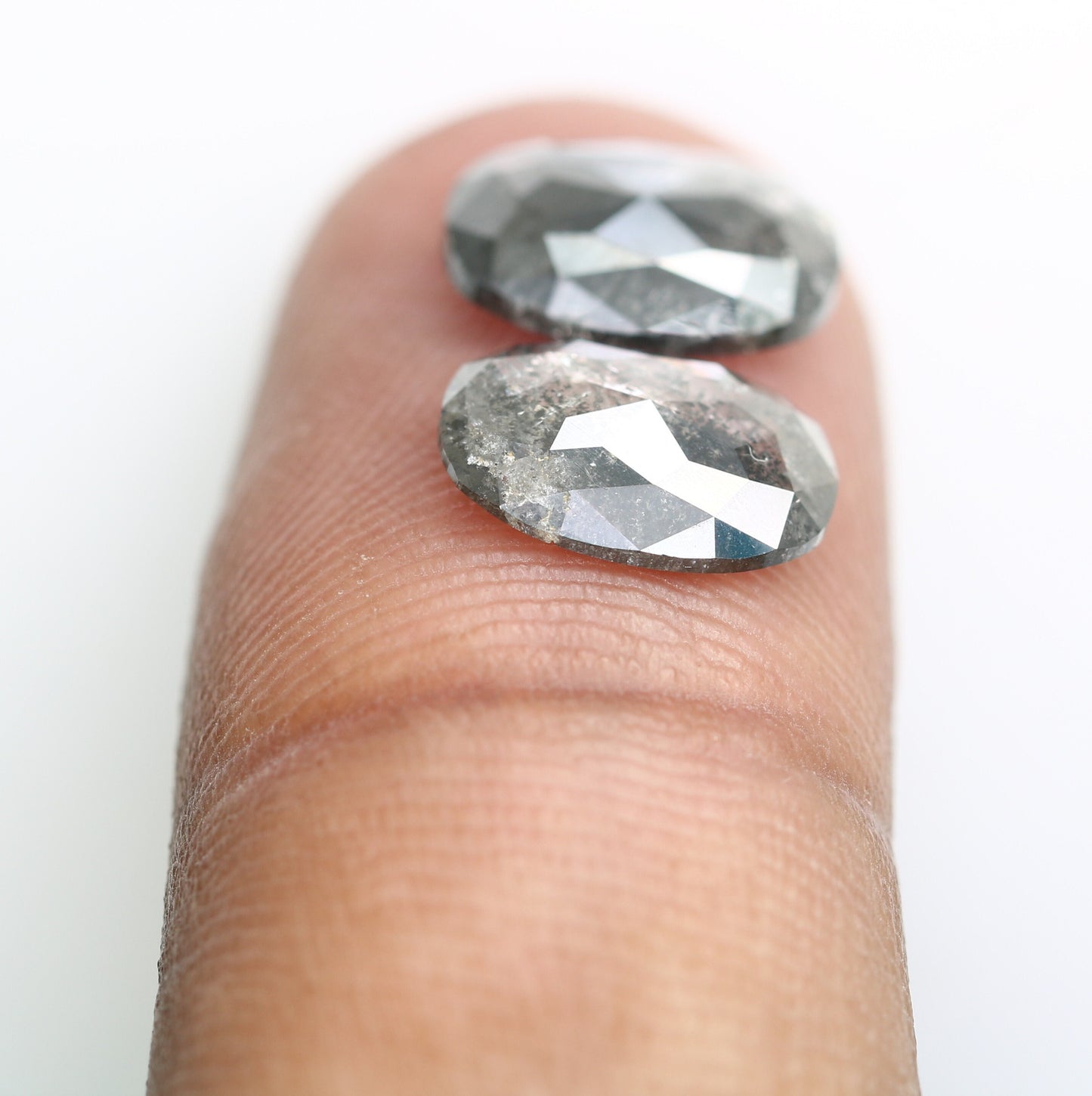 Oval Cut Loose Pair Salt and Pepper Diamond, Natural Loose Diamond, Fancy Diamond for Wedding Ring & Earring, jewelry gift for women