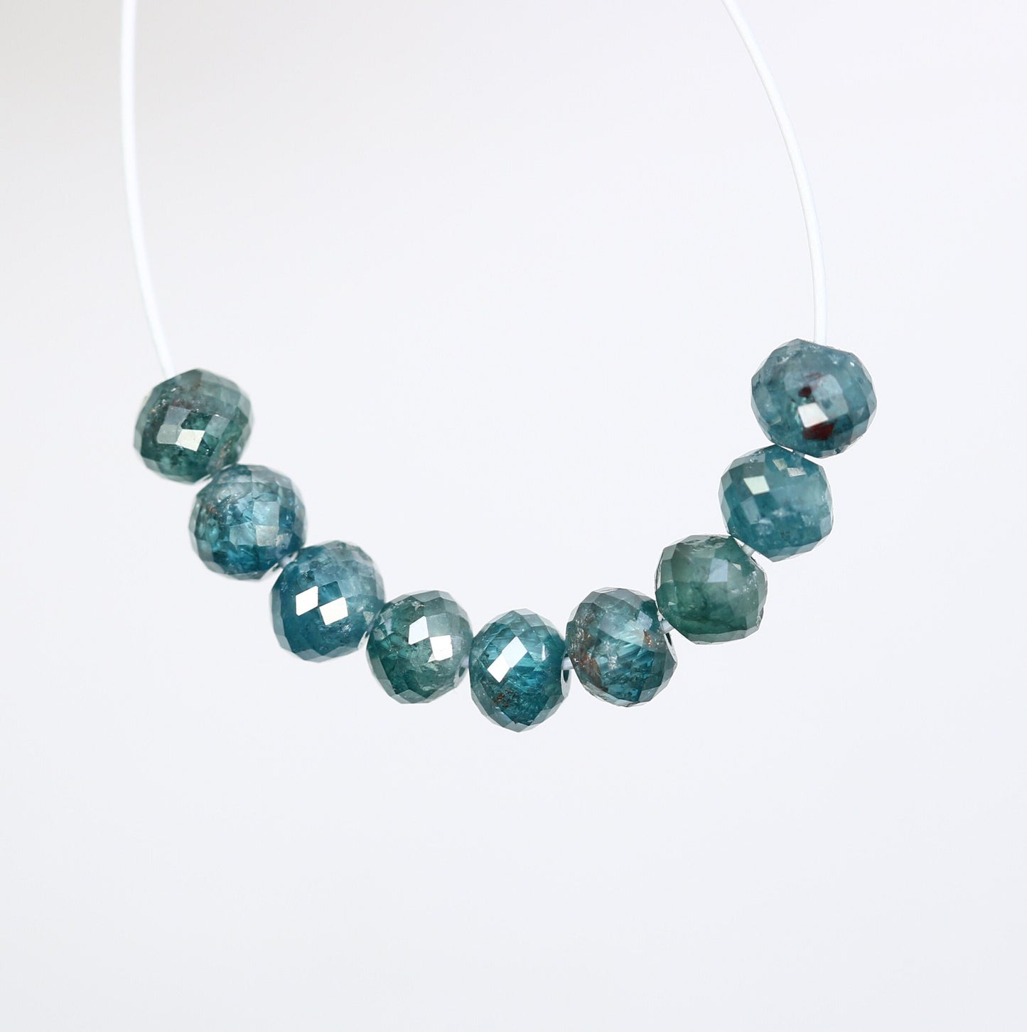 Chic Blue Diamond Beads | AAA Quality Faceted Loose Gems for Retro & Crystal Necklaces | Handmade Jewelry Supplies | Unique DIY Craft Beads
