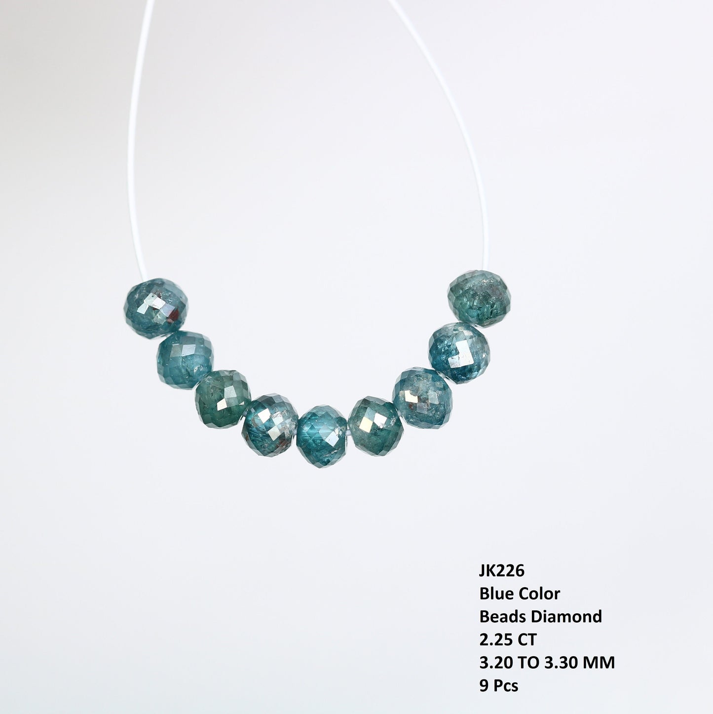 Chic Blue Diamond Beads | AAA Quality Faceted Loose Gems for Retro & Crystal Necklaces | Handmade Jewelry Supplies | Unique DIY Craft Beads