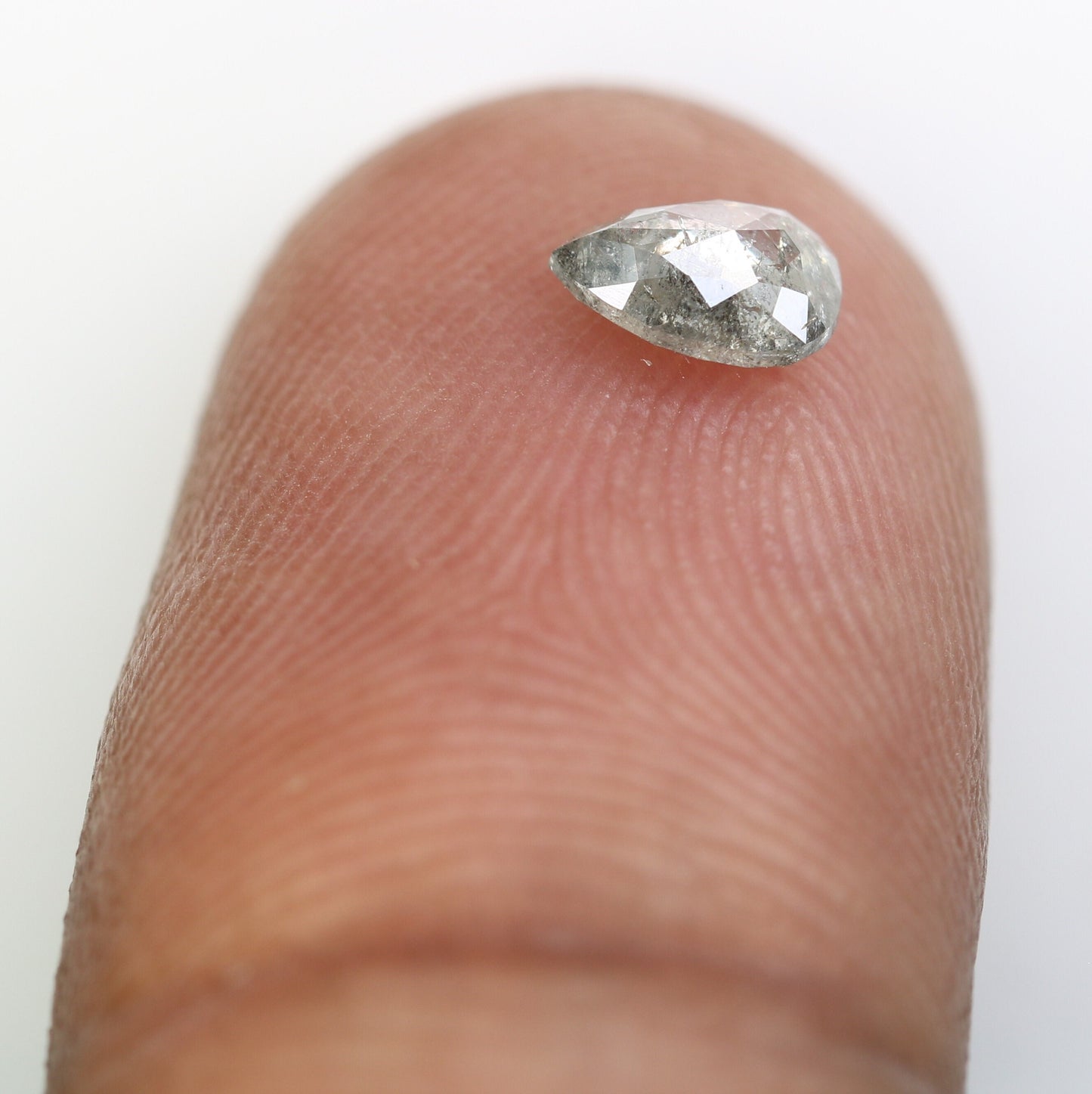 0.50ct Loose Pear Salt and Pepper DiamondFor Gold Ring Diamonds