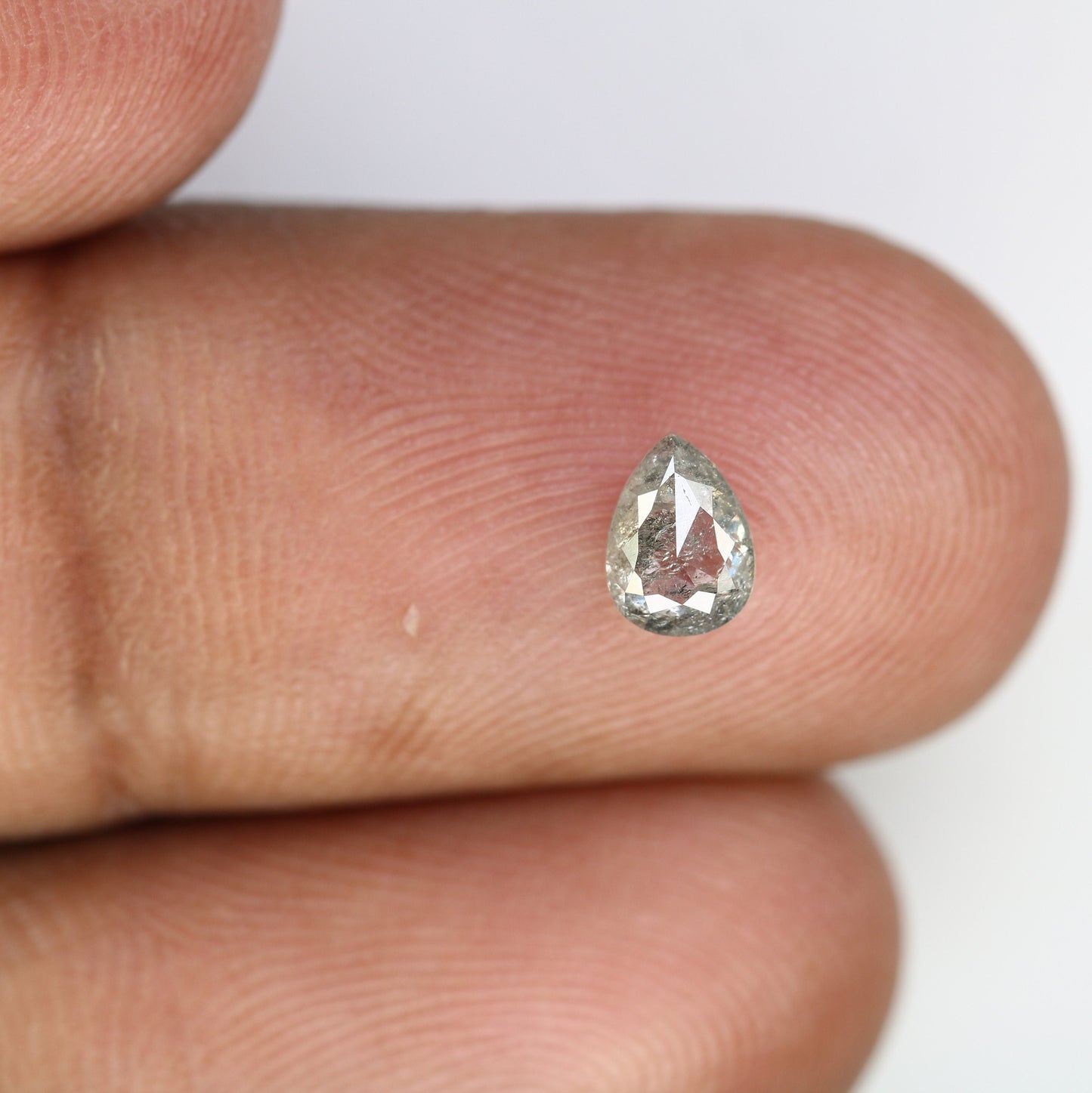 0.50ct Loose Pear Salt and Pepper DiamondFor Gold Ring Diamonds