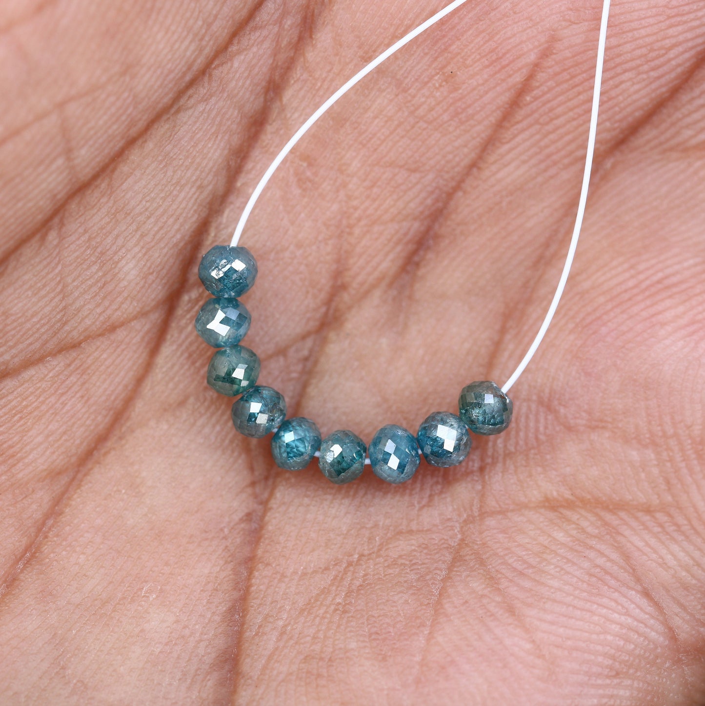 Chic Blue Diamond Beads | AAA Quality Faceted Loose Gems for Retro & Crystal Necklaces | Handmade Jewelry Supplies | Unique DIY Craft Beads