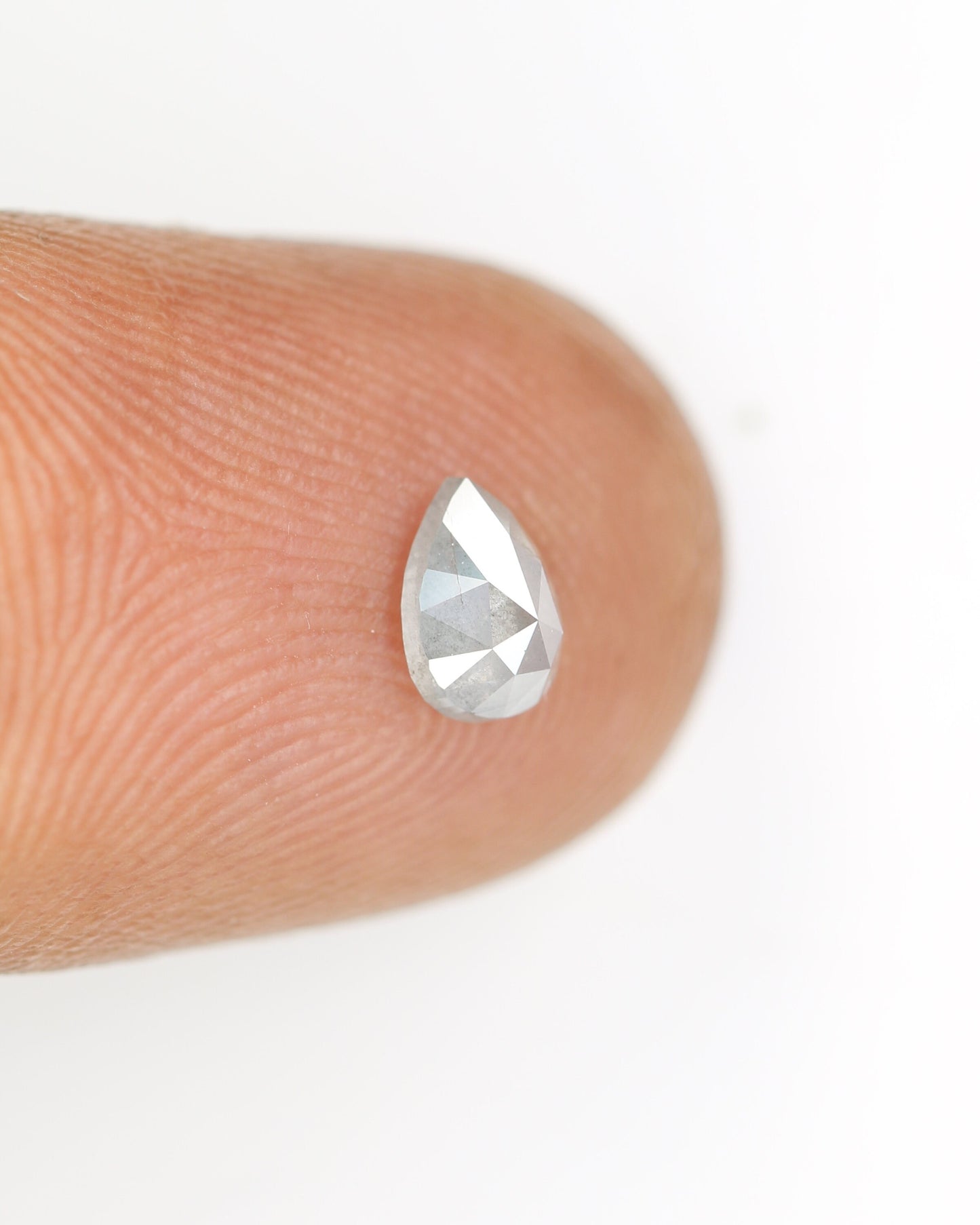 Rose Cut Pear Salt and Pepper Diamond RingFor Gold Ring Diamonds