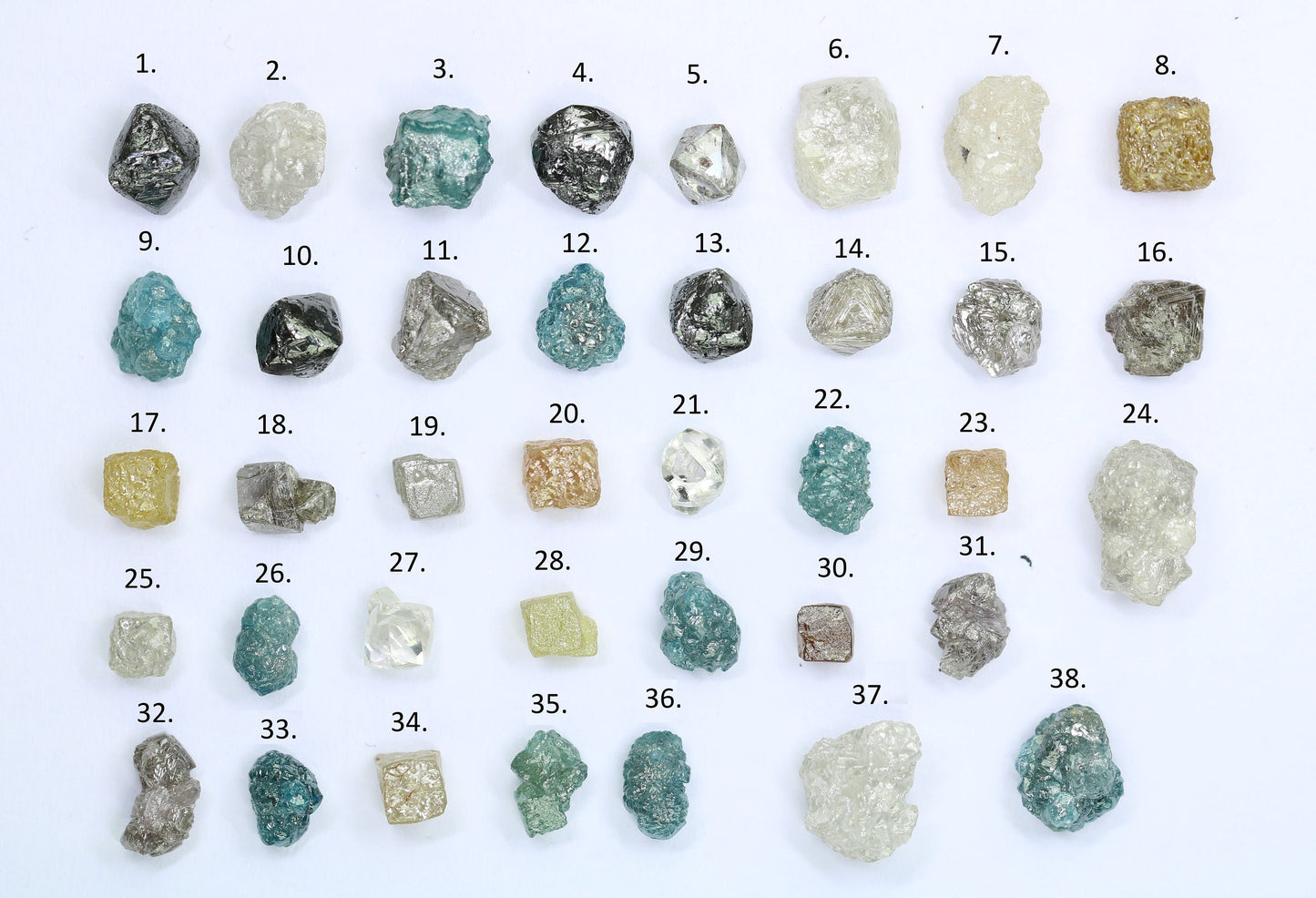 Natural Rough Diamonds | Raw Earth-Mined Gemstones in Mixed Shapes | Unique Fancy Color Diamonds for Jewelry | RocksDiamonds