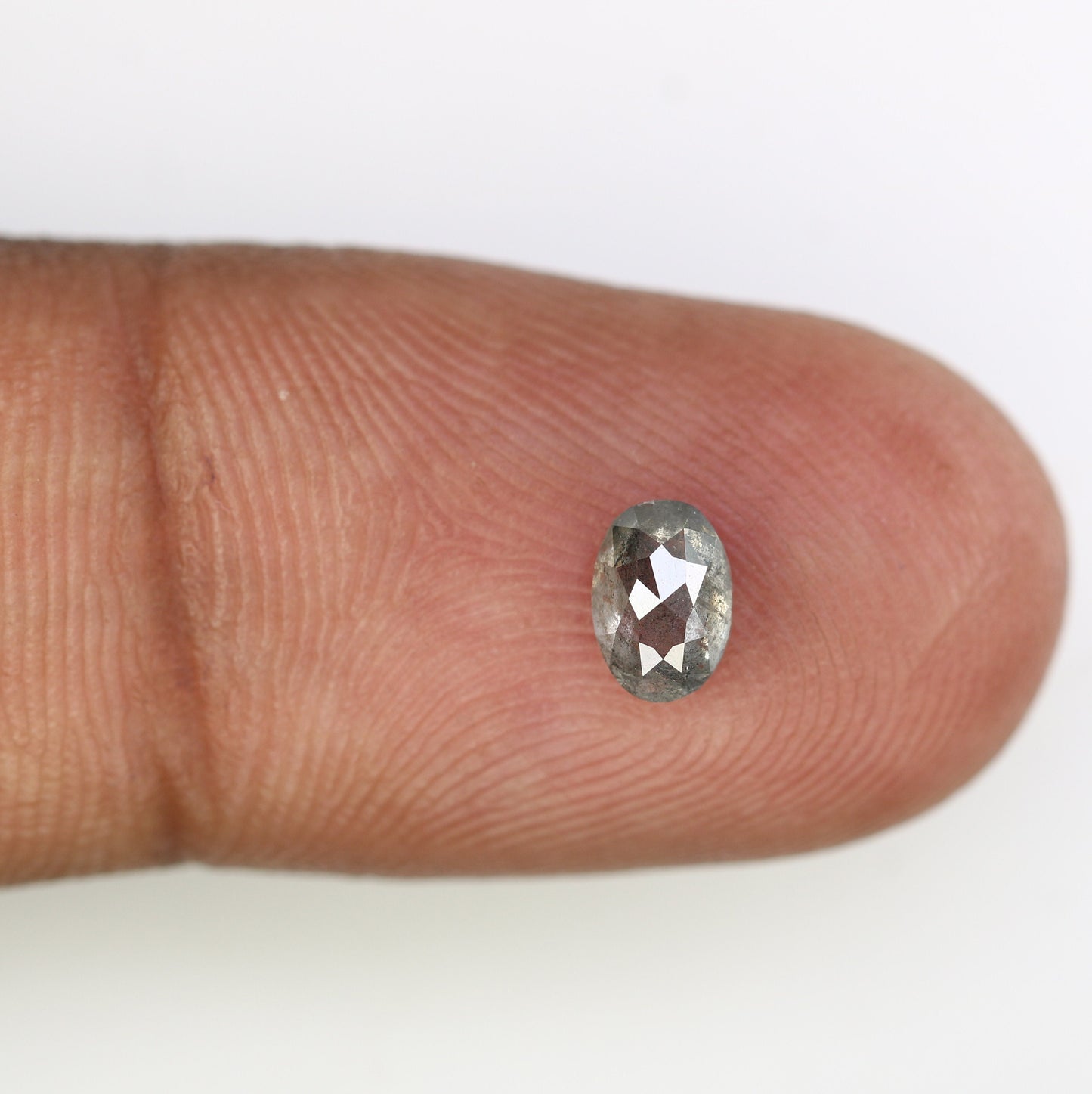 Natural Loose Oval Shape Diamond - 5.80 MM Brown & Grey Oval Rose Cut - Unique Loose Diamonds for Custom Jewelry Designs