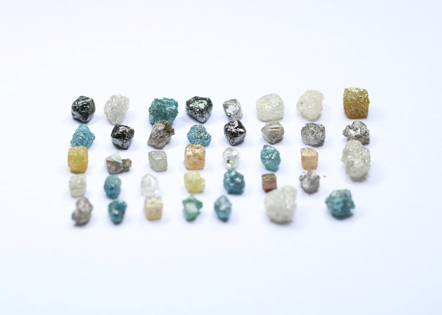 Natural Rough Diamonds | Raw Earth-Mined Gemstones in Mixed Shapes | Unique Fancy Color Diamonds for Jewelry | RocksDiamonds