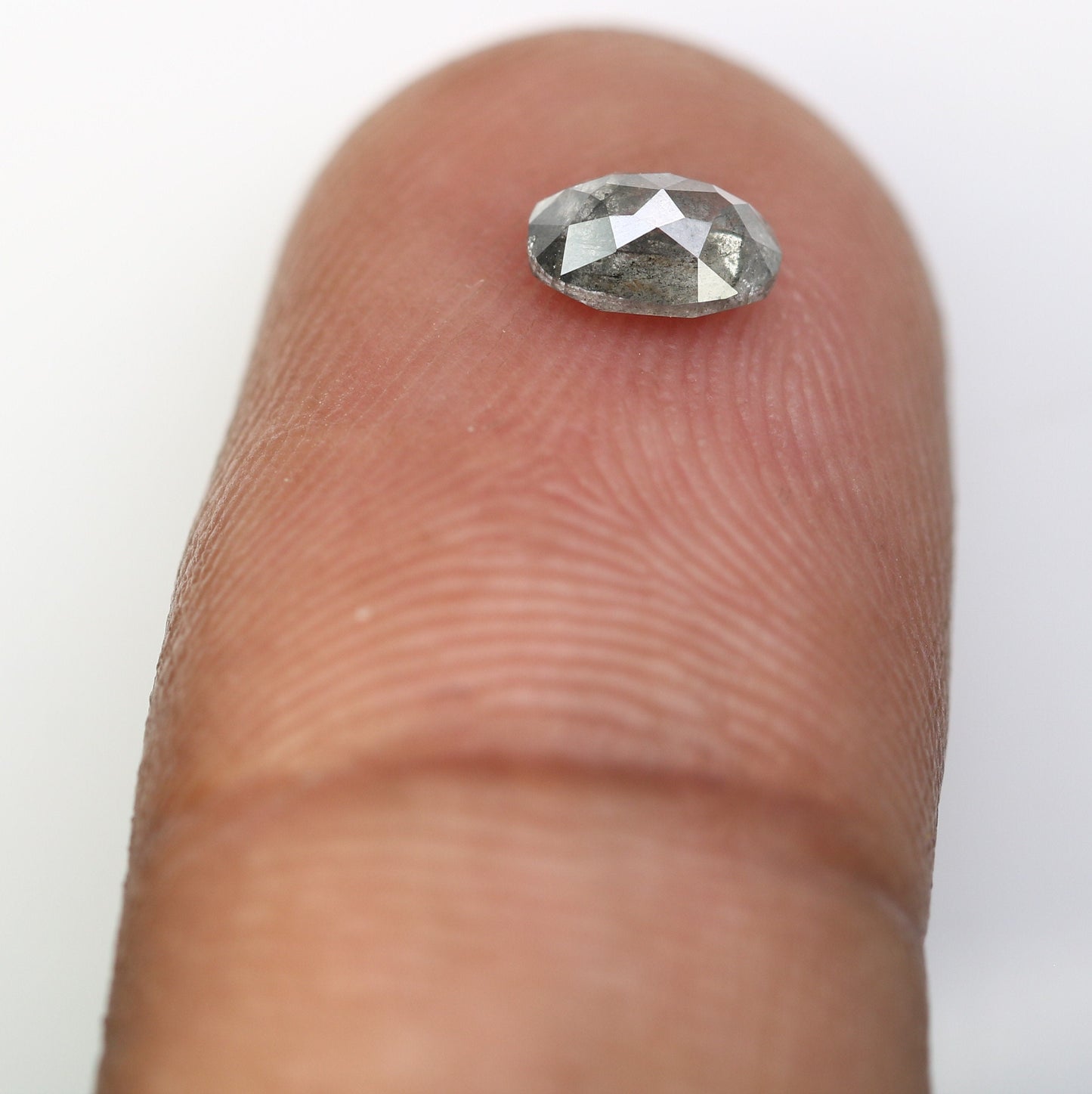 Natural Loose Oval Shape Diamond - 5.80 MM Brown & Grey Oval Rose Cut - Unique Loose Diamonds for Custom Jewelry Designs