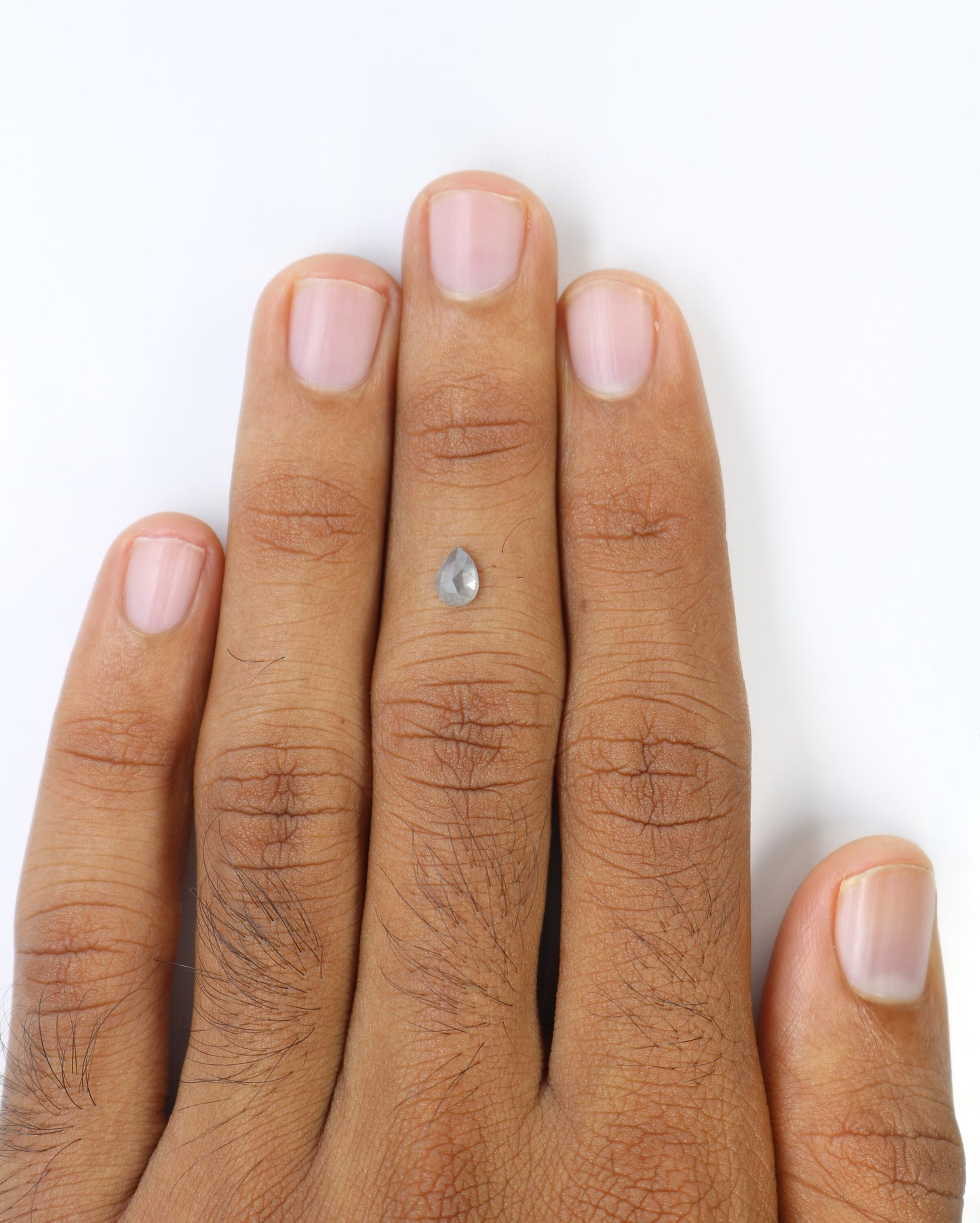 Rose Cut Pear Salt and Pepper Diamond RingFor Gold Ring Diamonds