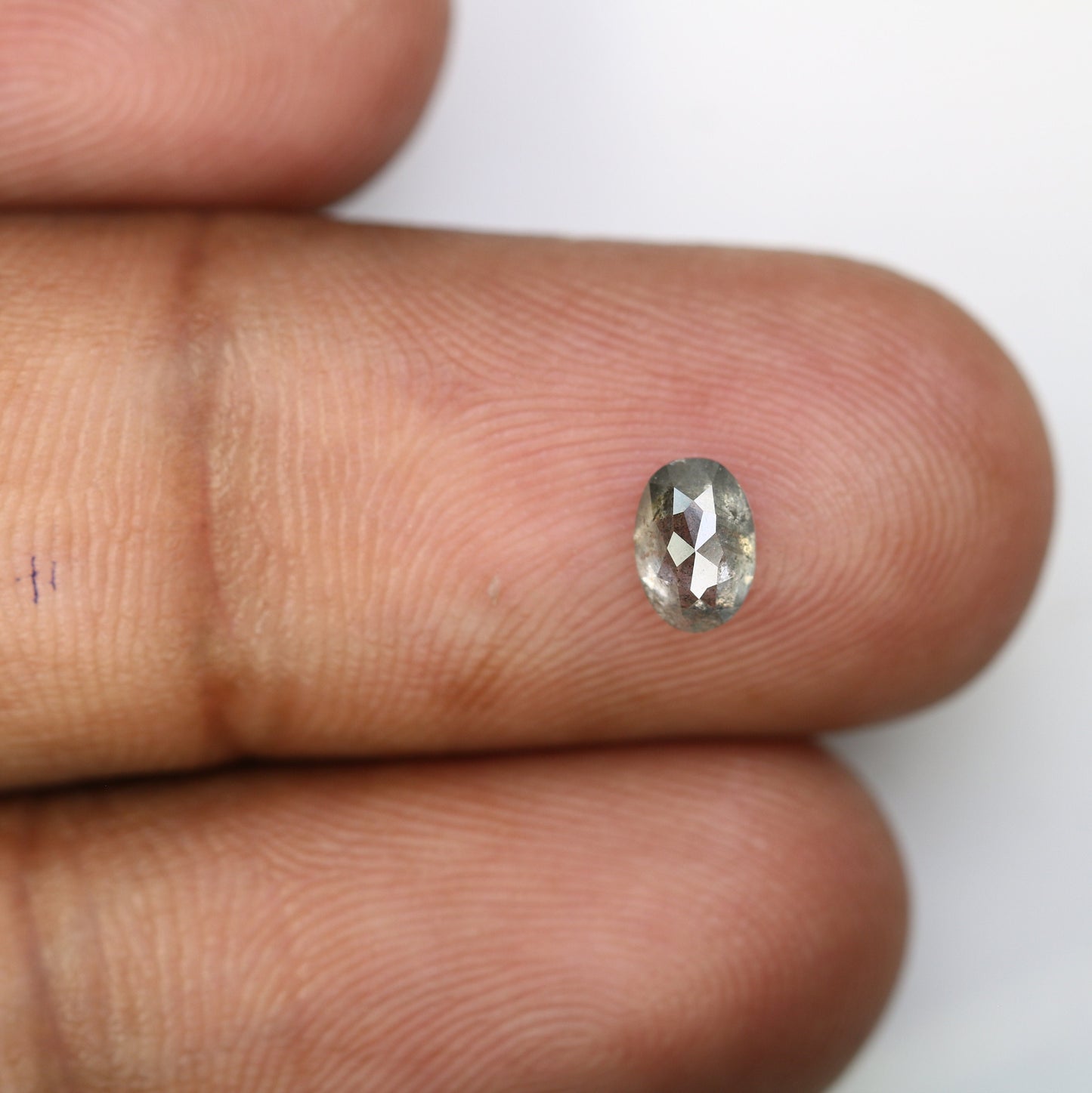 Natural Loose Oval Shape Diamond - 5.80 MM Brown & Grey Oval Rose Cut - Unique Loose Diamonds for Custom Jewelry Designs