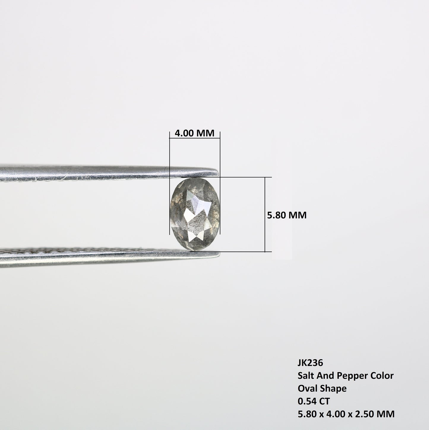 Natural Loose Oval Shape Diamond - 5.80 MM Brown & Grey Oval Rose Cut - Unique Loose Diamonds for Custom Jewelry Designs