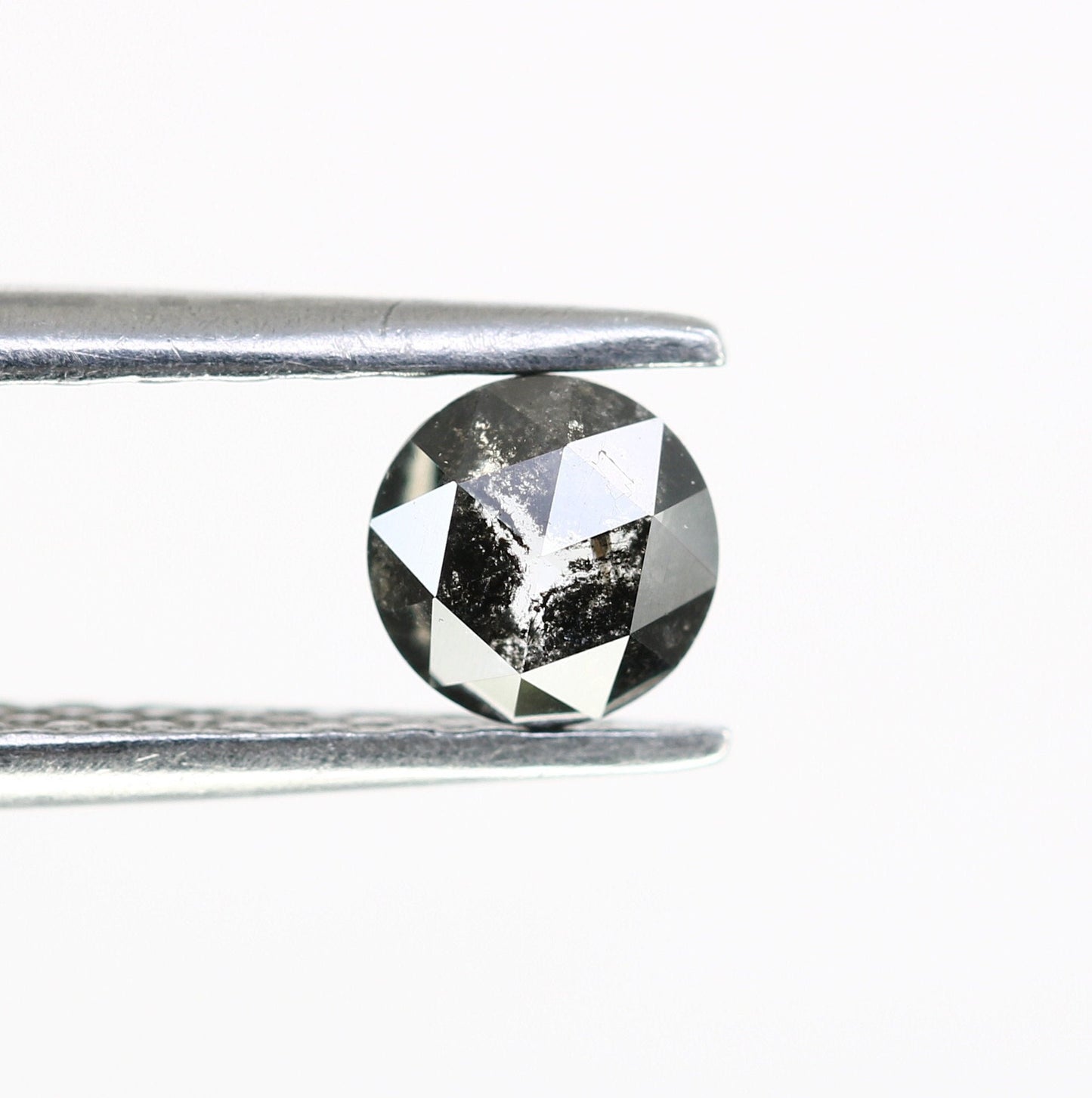 0.37 CT Loose Rose Cut Round Salt and Pepper Real Diamond For Wedding/ Engagement RingFor Gold Ring Diamonds