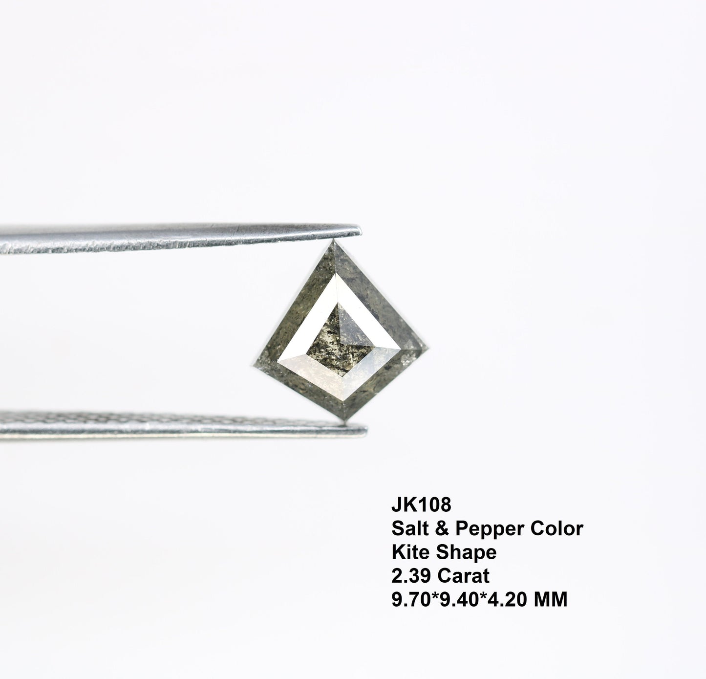 2.39 CT Kite shape Natural Loose Diamond -Kite Shape Salt and Pepper Diamond - For Salt Pepper Diamond Ring - Sale Offer- Unique Gift