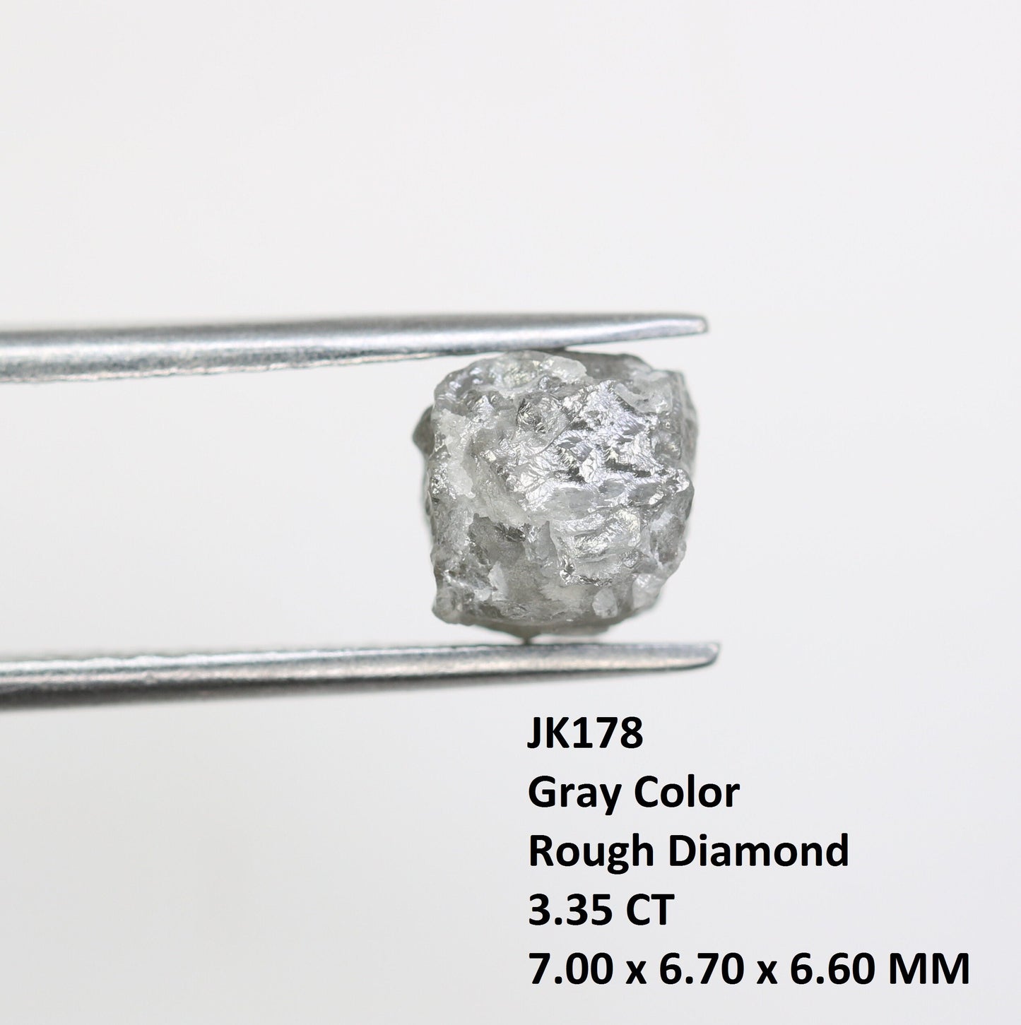 3.35CT Natural Rough Gray Uncut Diamond|For Uncut Rough Diamond Gold Ring|Raw Diamond For Jewelry|Unique Gift|Antique Raw Diamond Gift