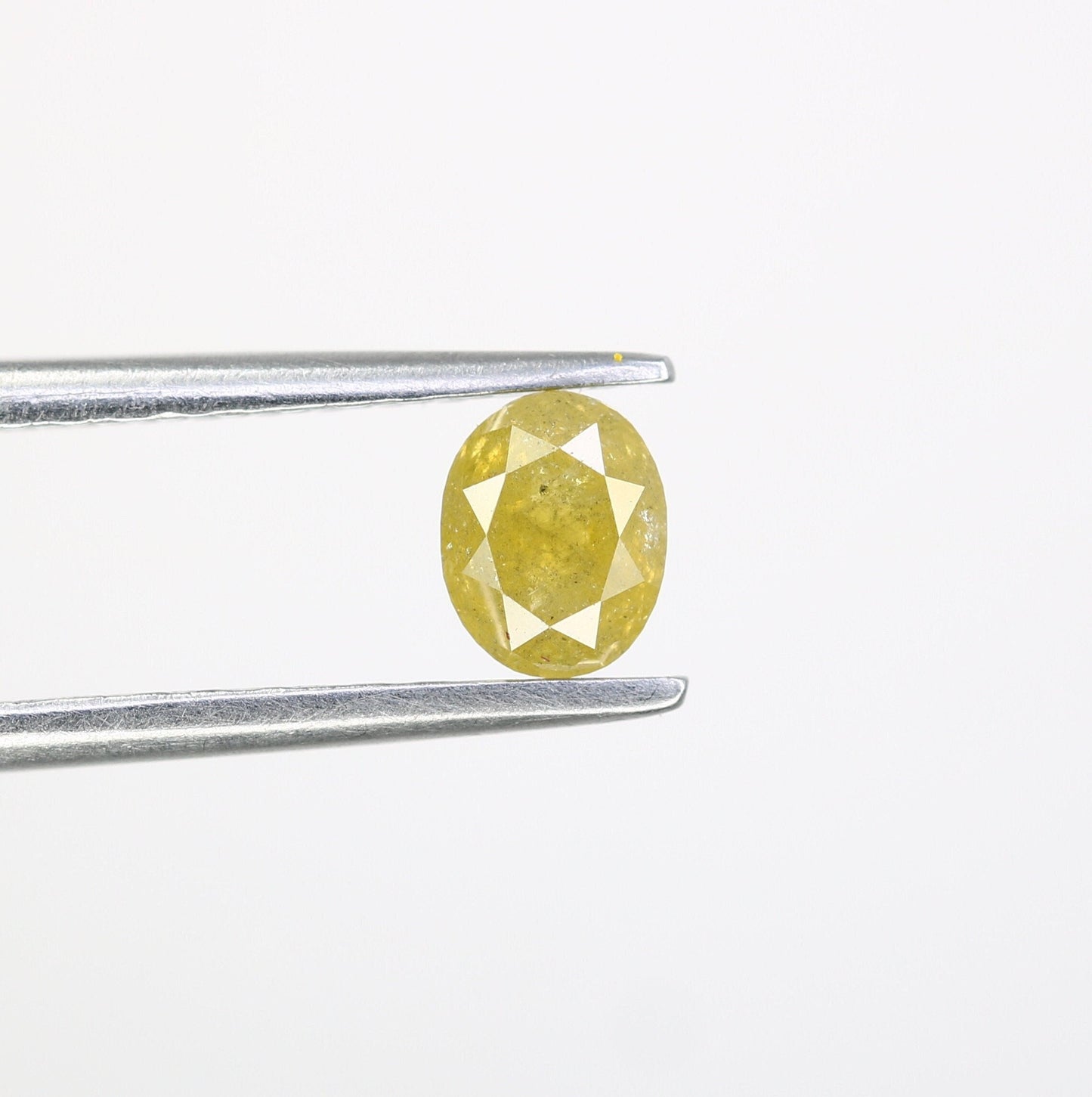 5x4mm Yellow Oval Rustic Loose Diamond - Ideal for Custom Gold Rings & Unique Statement Jewelry Designs
