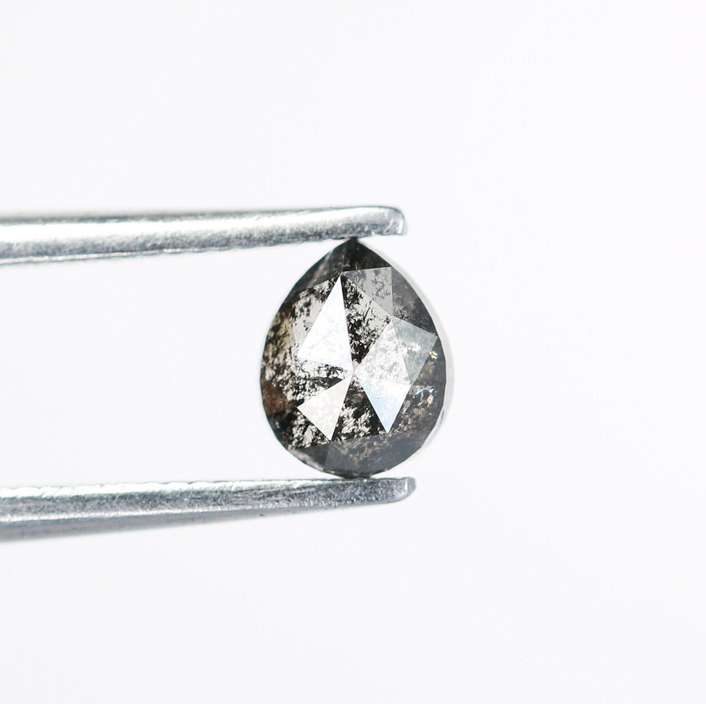 Black Galaxy Pear Salt and Pepper RingFor Gold Ring Diamonds