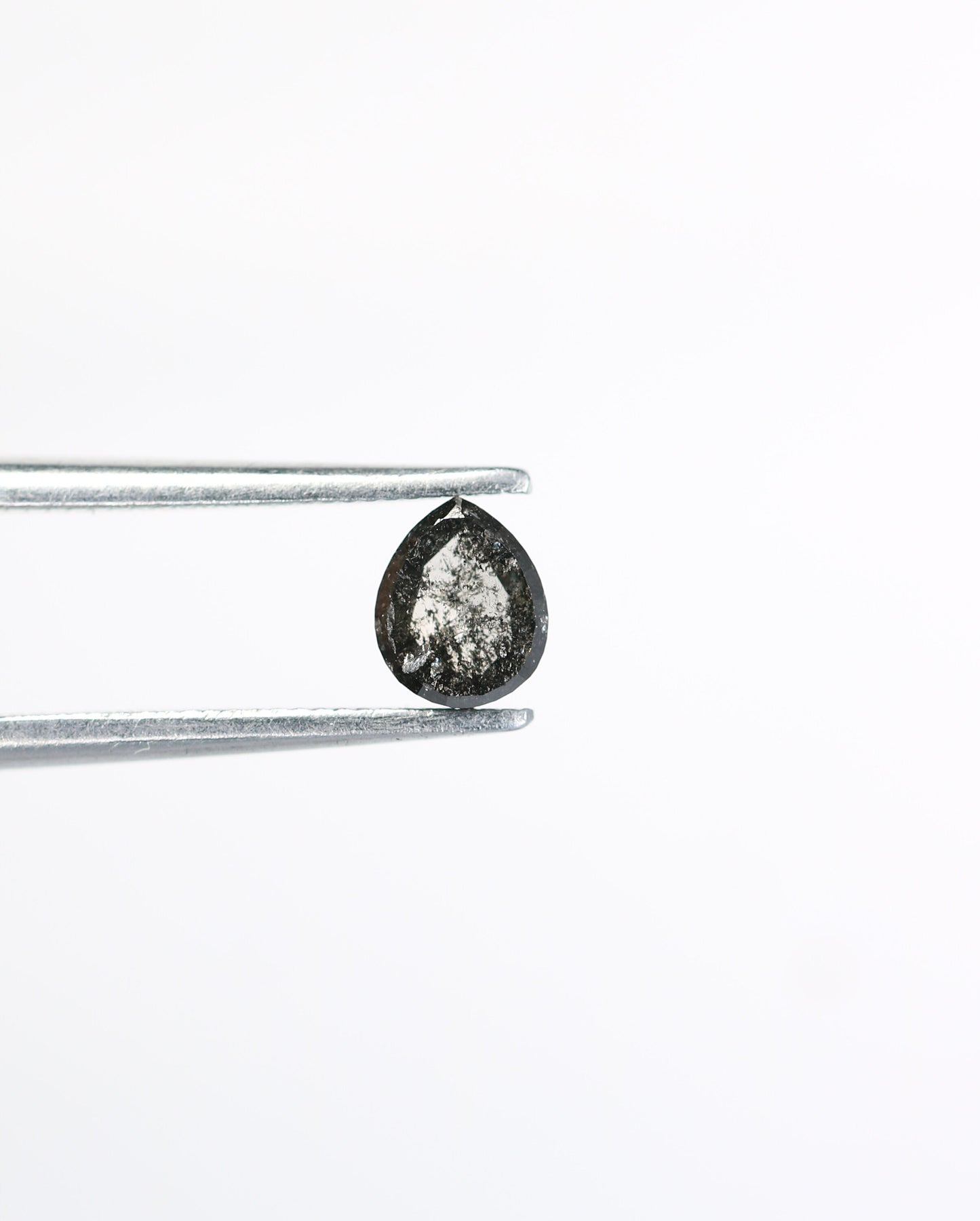 Black Galaxy Pear Salt and Pepper RingFor Gold Ring Diamonds