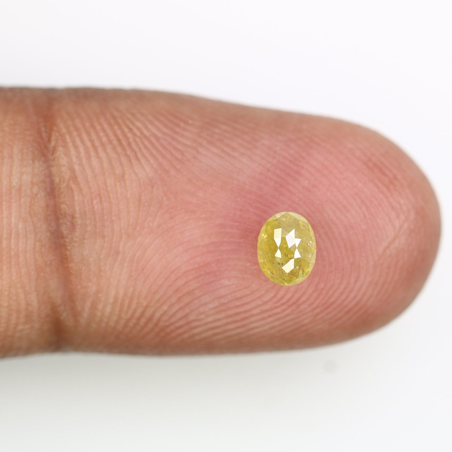 5x4mm Yellow Oval Rustic Loose Diamond - Ideal for Custom Gold Rings & Unique Statement Jewelry Designs