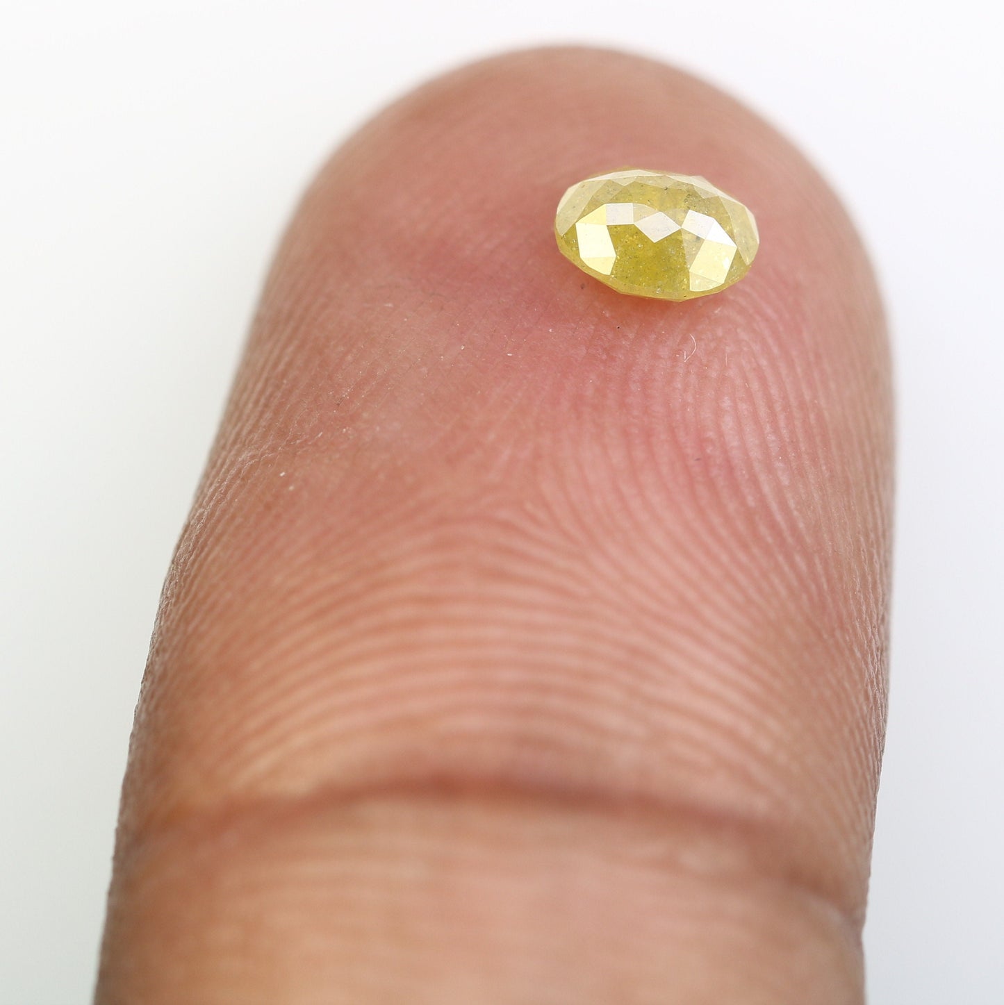 5x4mm Yellow Oval Rustic Loose Diamond - Ideal for Custom Gold Rings & Unique Statement Jewelry Designs