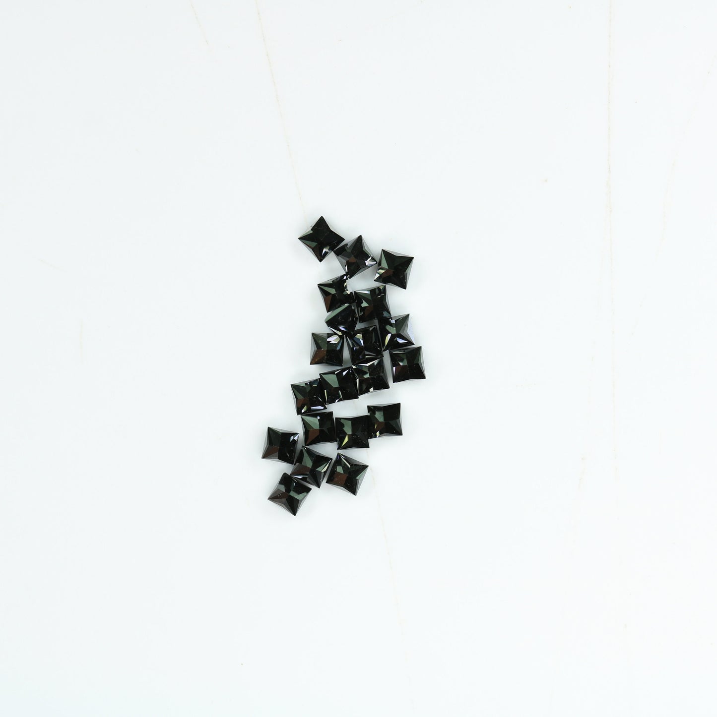 0.74 TCW Loose Black Princess Cut Diamonds For Wedding And Engagement JewelryFor Gold Ring Diamonds
