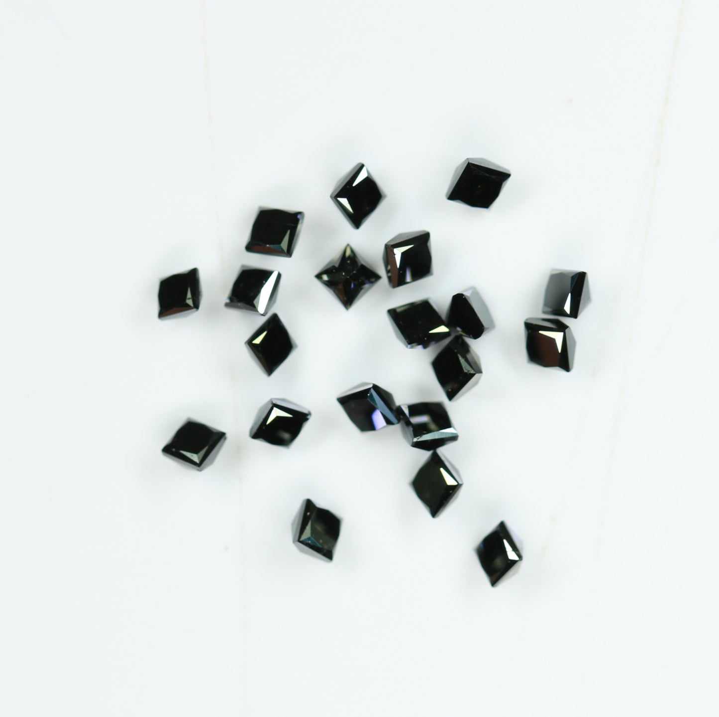 0.74 TCW Loose Black Princess Cut Diamonds For Wedding And Engagement JewelryFor Gold Ring Diamonds