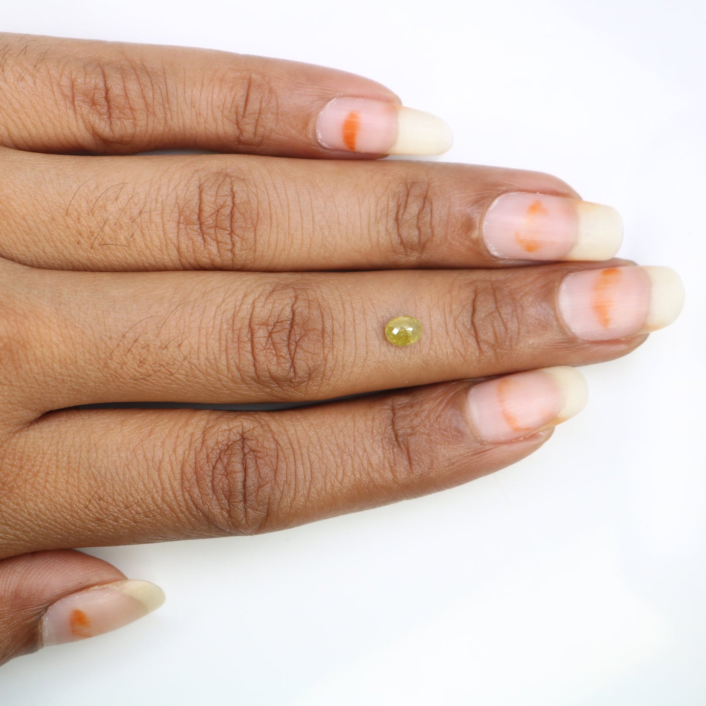 5x4mm Yellow Oval Rustic Loose Diamond - Ideal for Custom Gold Rings & Unique Statement Jewelry Designs